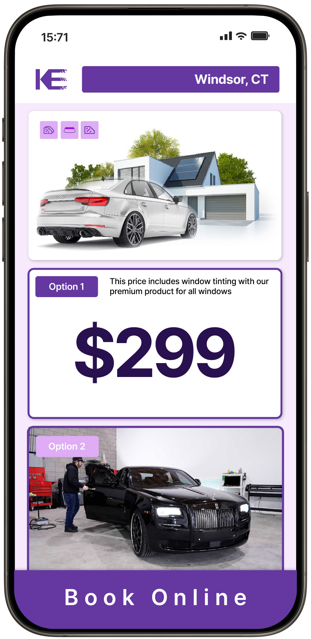 View Reasonable Tesla Window Tinting Rates in Ellington, Connecticut