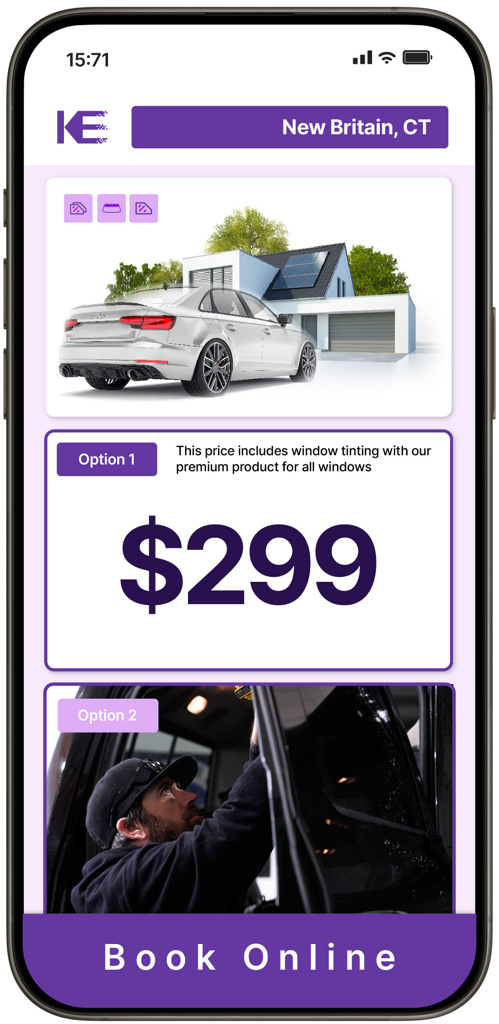View Affordable Tesla Window Tinting Costs in Unionville, Connecticut