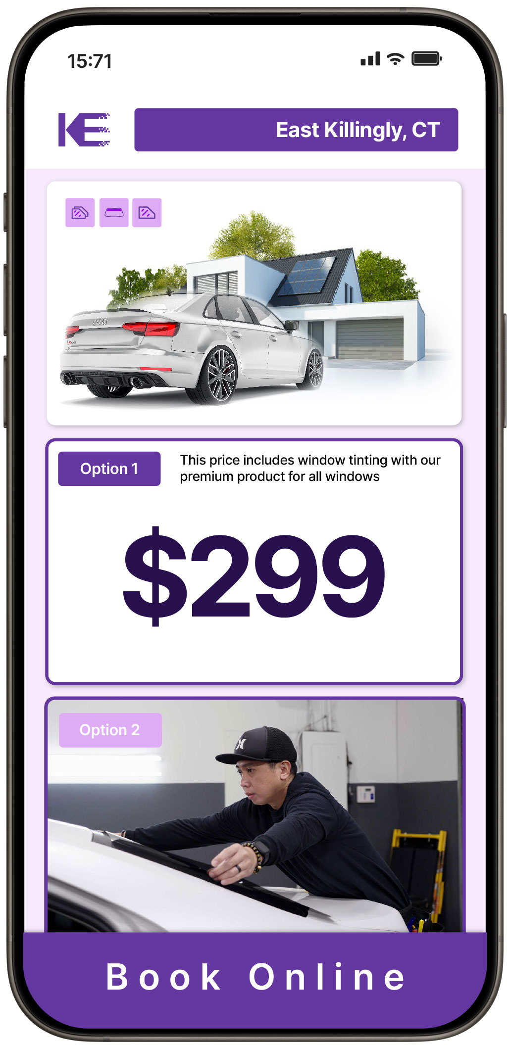View Competitive Tesla Window Tinting Rates in Wilton, Connecticut