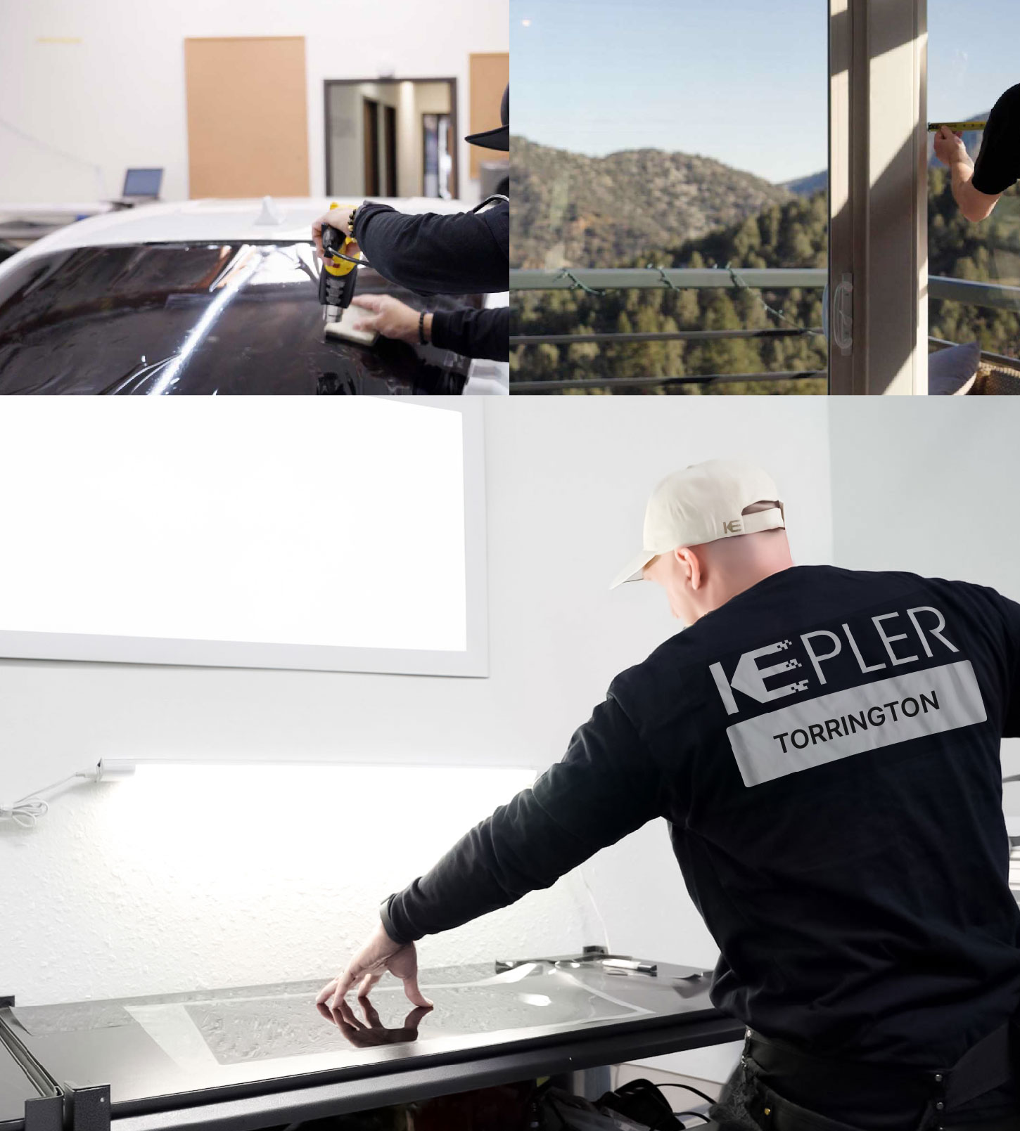 Window Tinting Specialist Cutting Film in Torrington, Connecticut