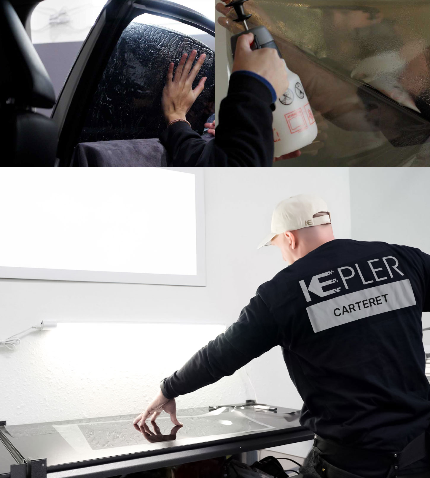 Window Tinting Specialist Cutting Film in Carteret, New Jersey