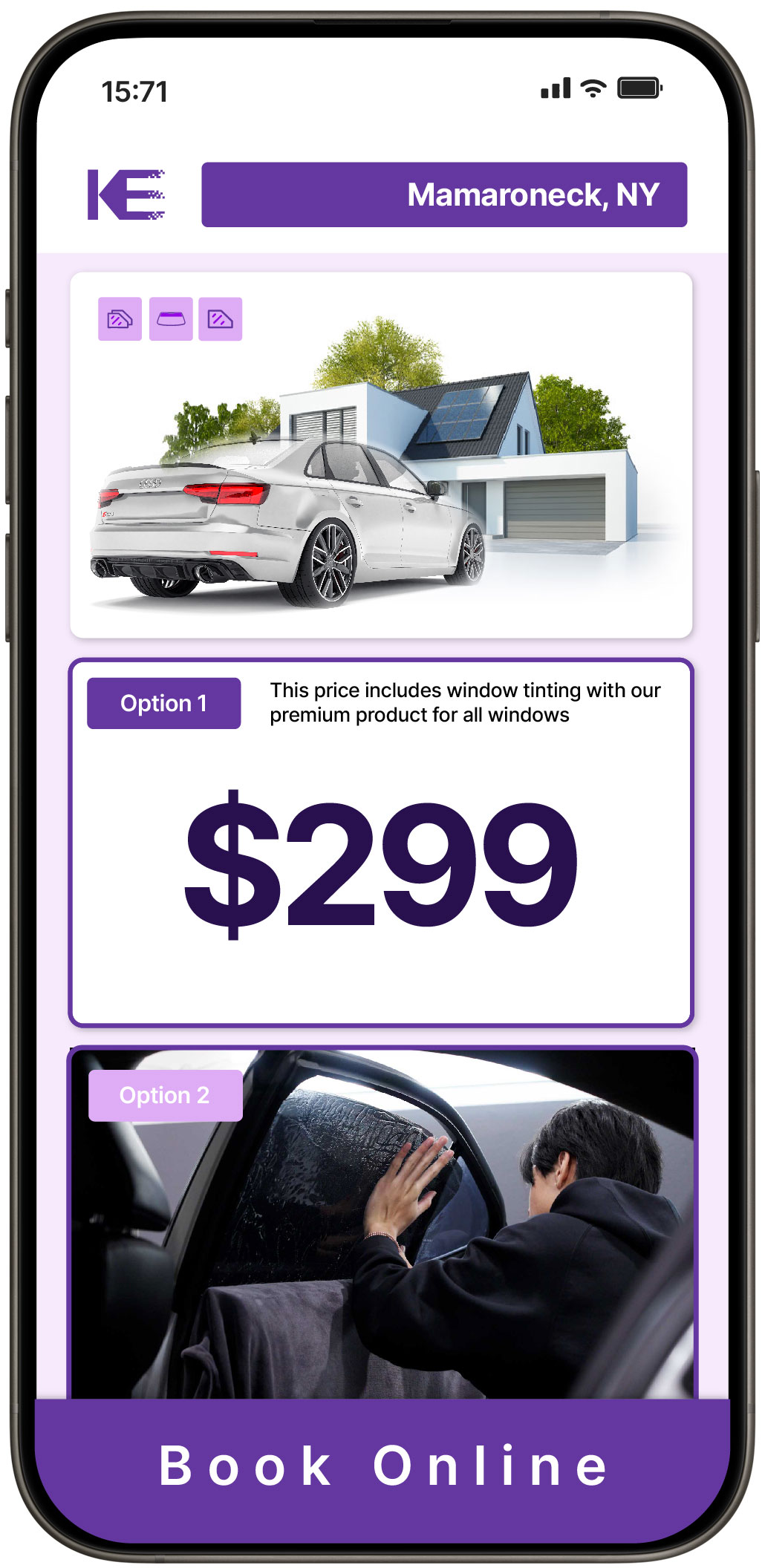 View Affordable Tesla Window Tinting Rates in Maspeth, New York