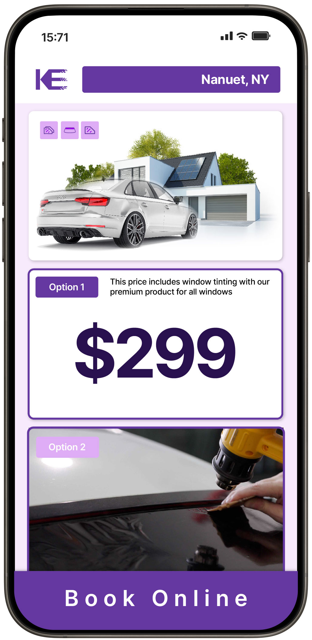View Competitive Tesla Window Tinting Prices in Melville, New York