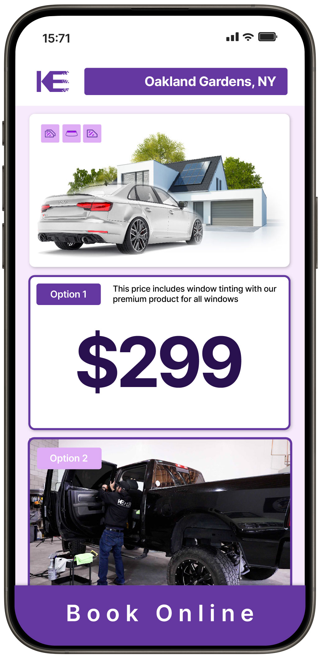 View Affordable Tesla Window Tinting Rates in Grand Island, New York