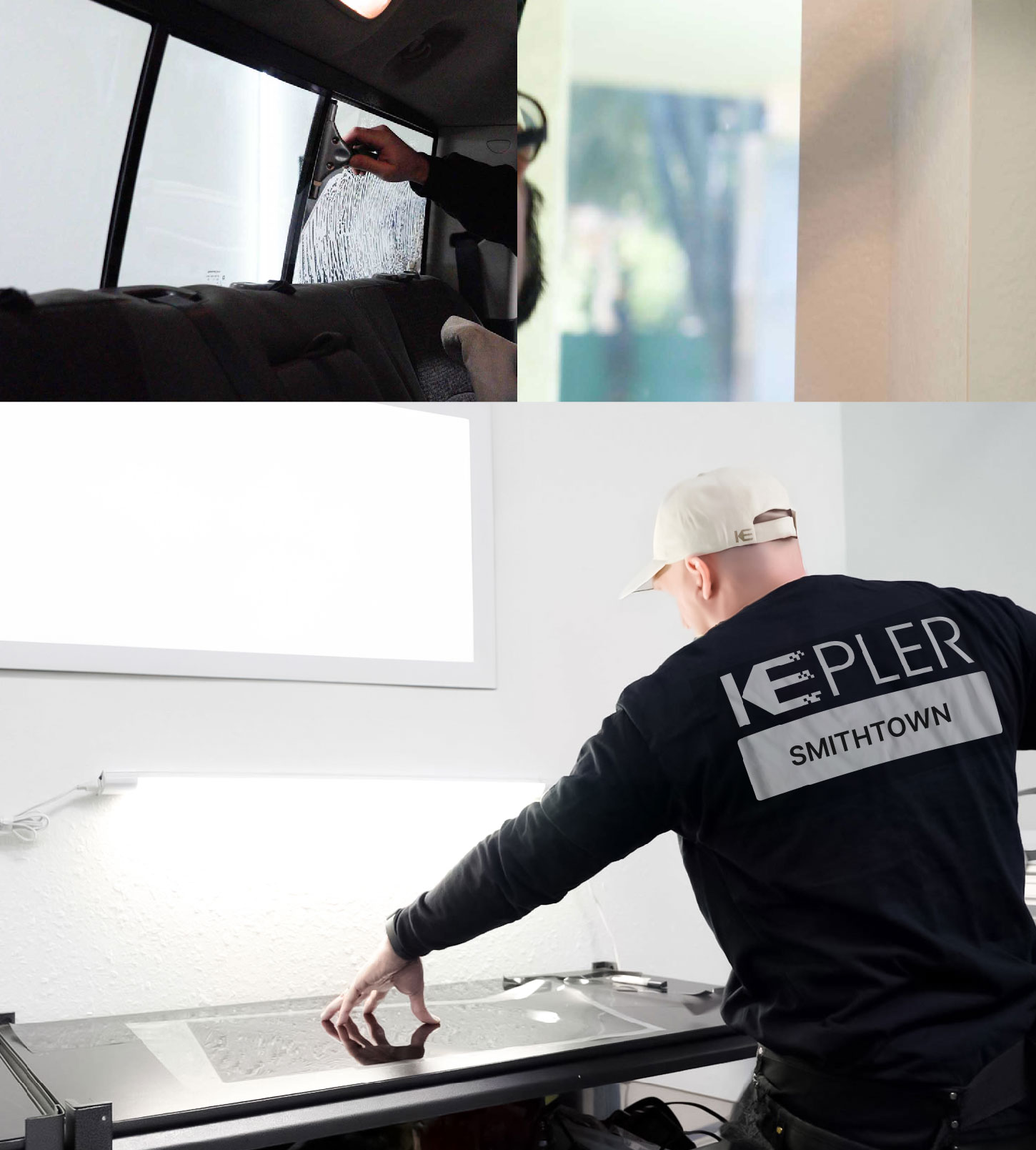 Window Tinting Specialist Cutting Film in Smithtown, New York
