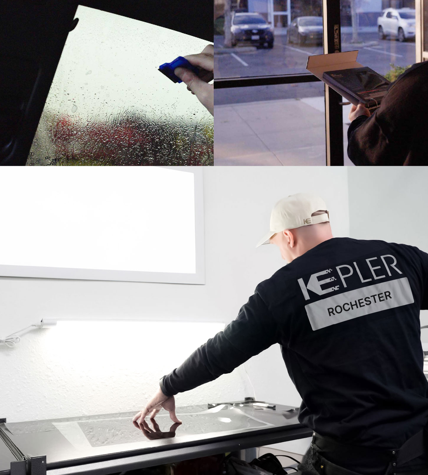 Window Tinting Specialist Cutting Film in Rochester, New York