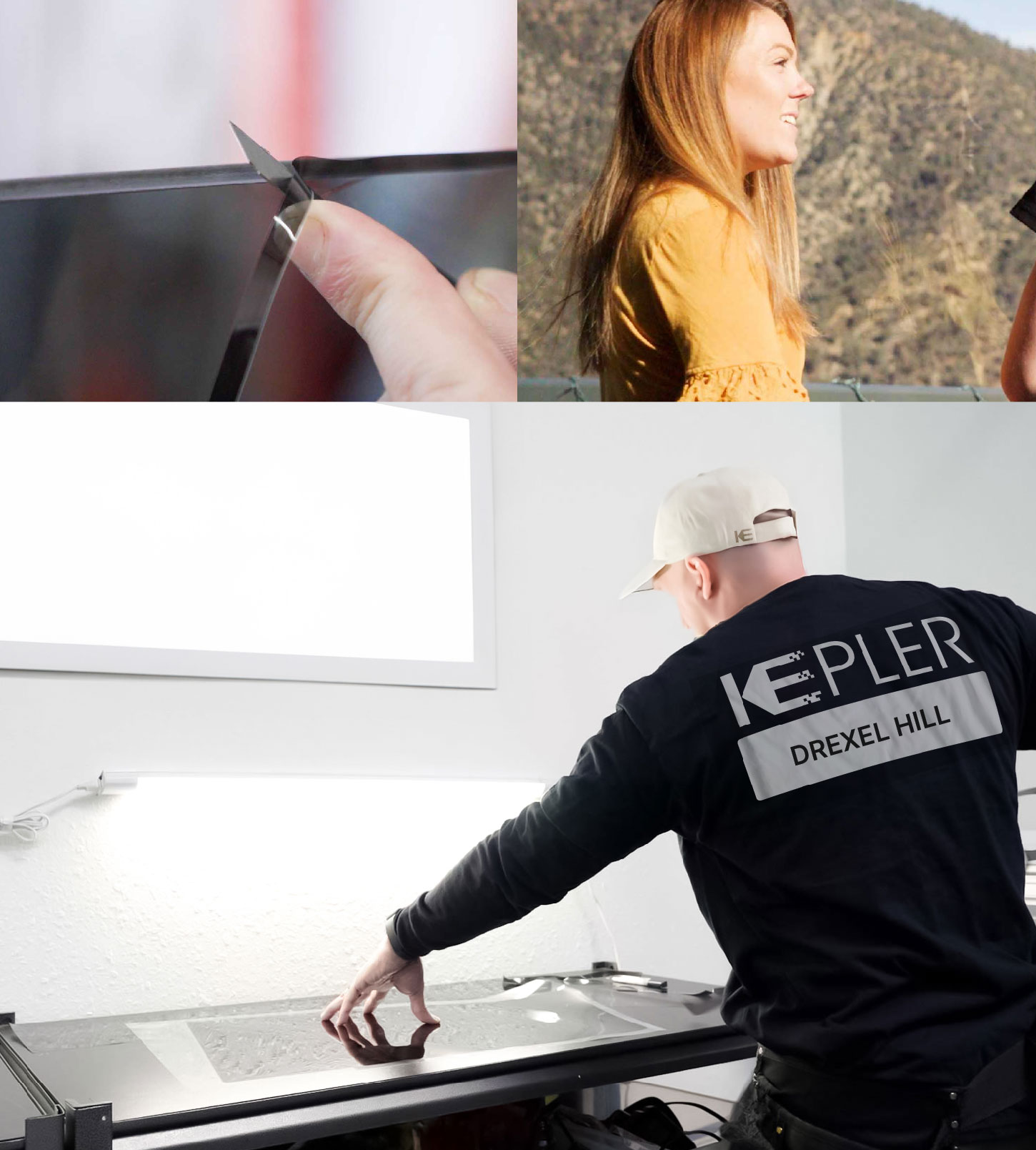 Window Tinting Specialist Cutting Film in Drexel Hill, Pennsylvania