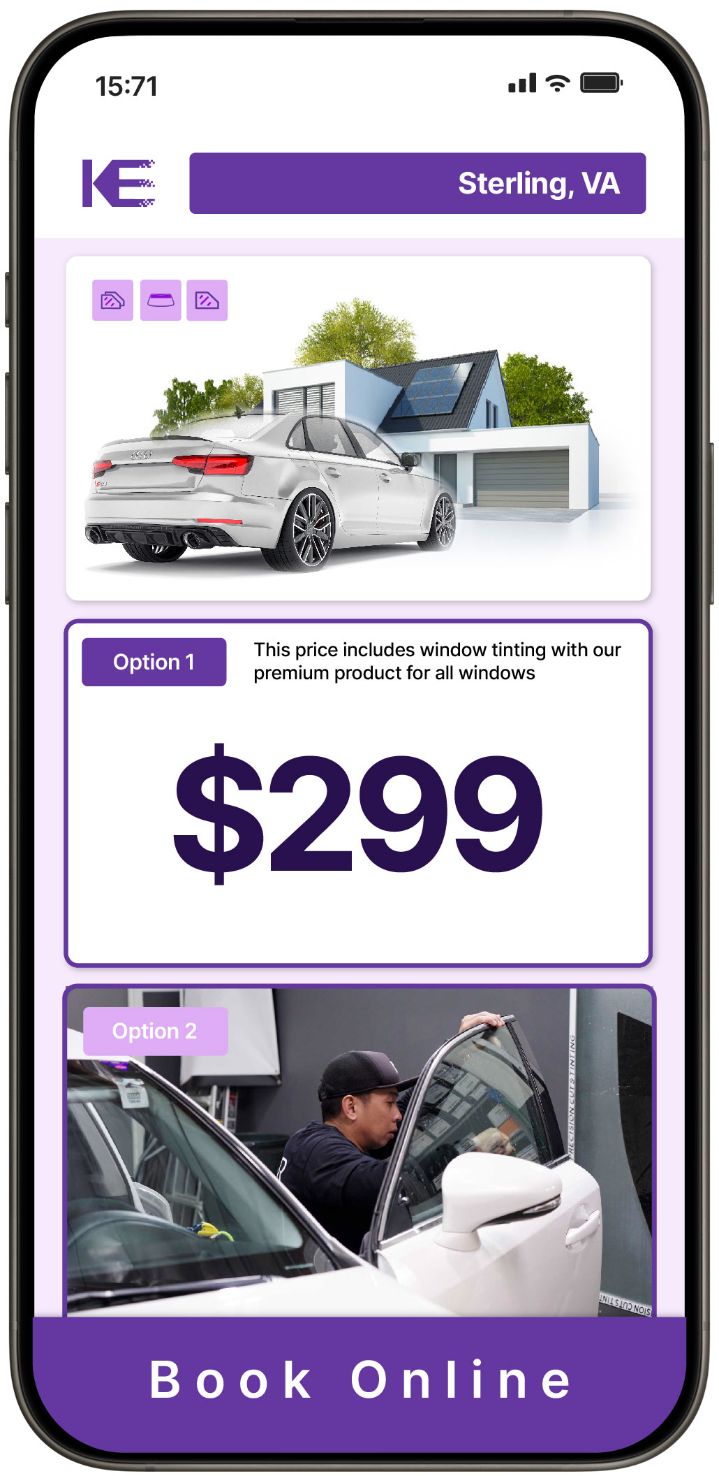 View Affordable Tesla Window Tinting Rates in Springfield, Virginia