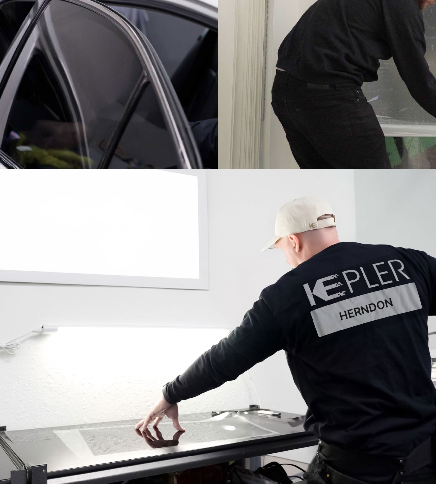Window Tinting Specialist Cutting Film in Herndon, Virginia