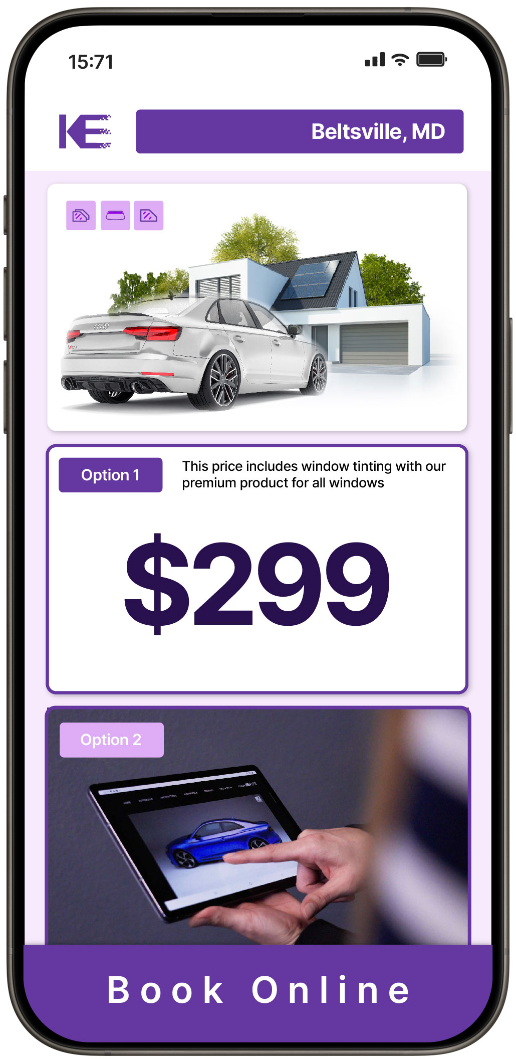 View Affordable Tesla Window Tinting Costs in Damascus, Maryland