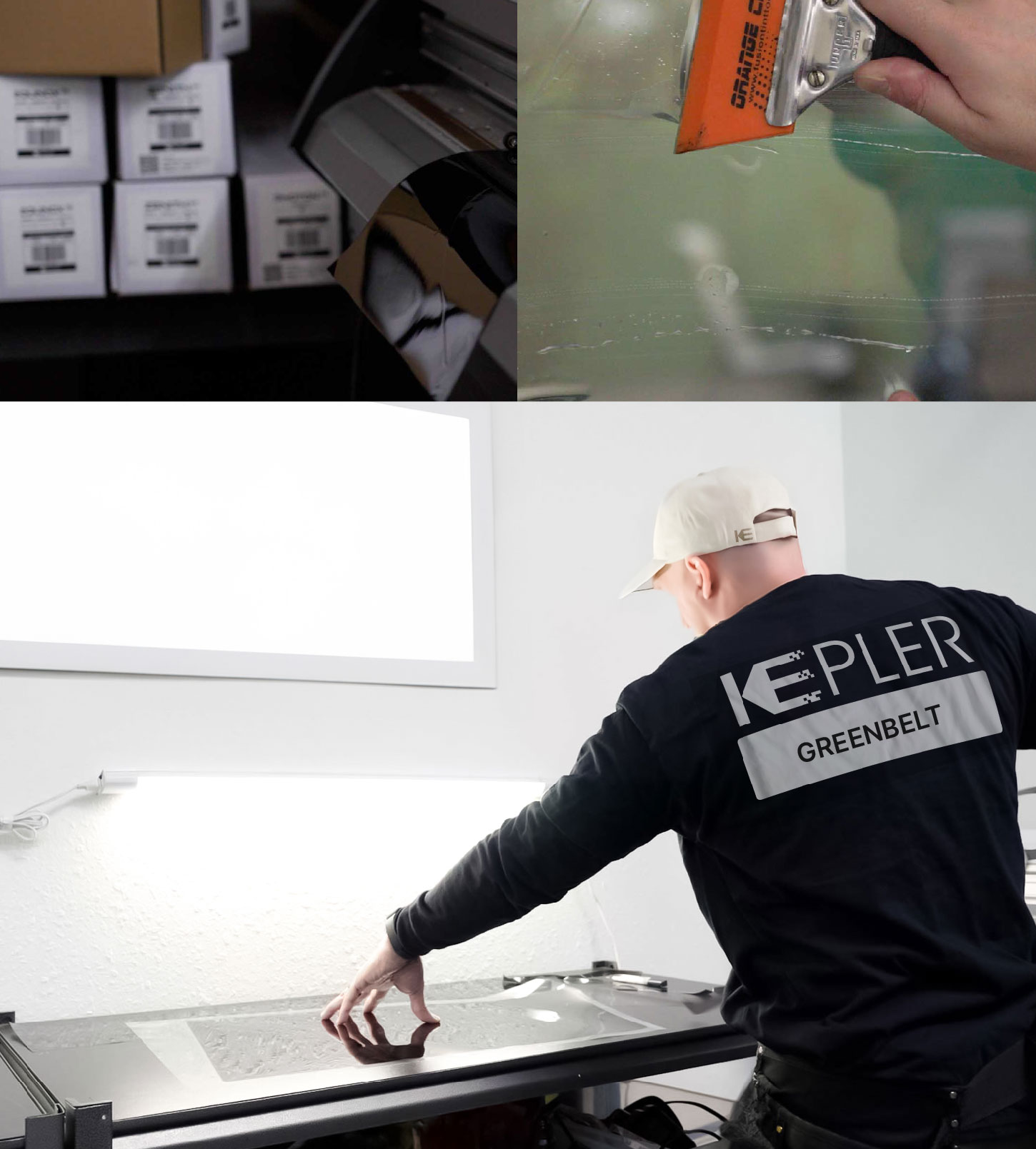 Window Tinting Specialist Cutting Film in Greenbelt, Maryland