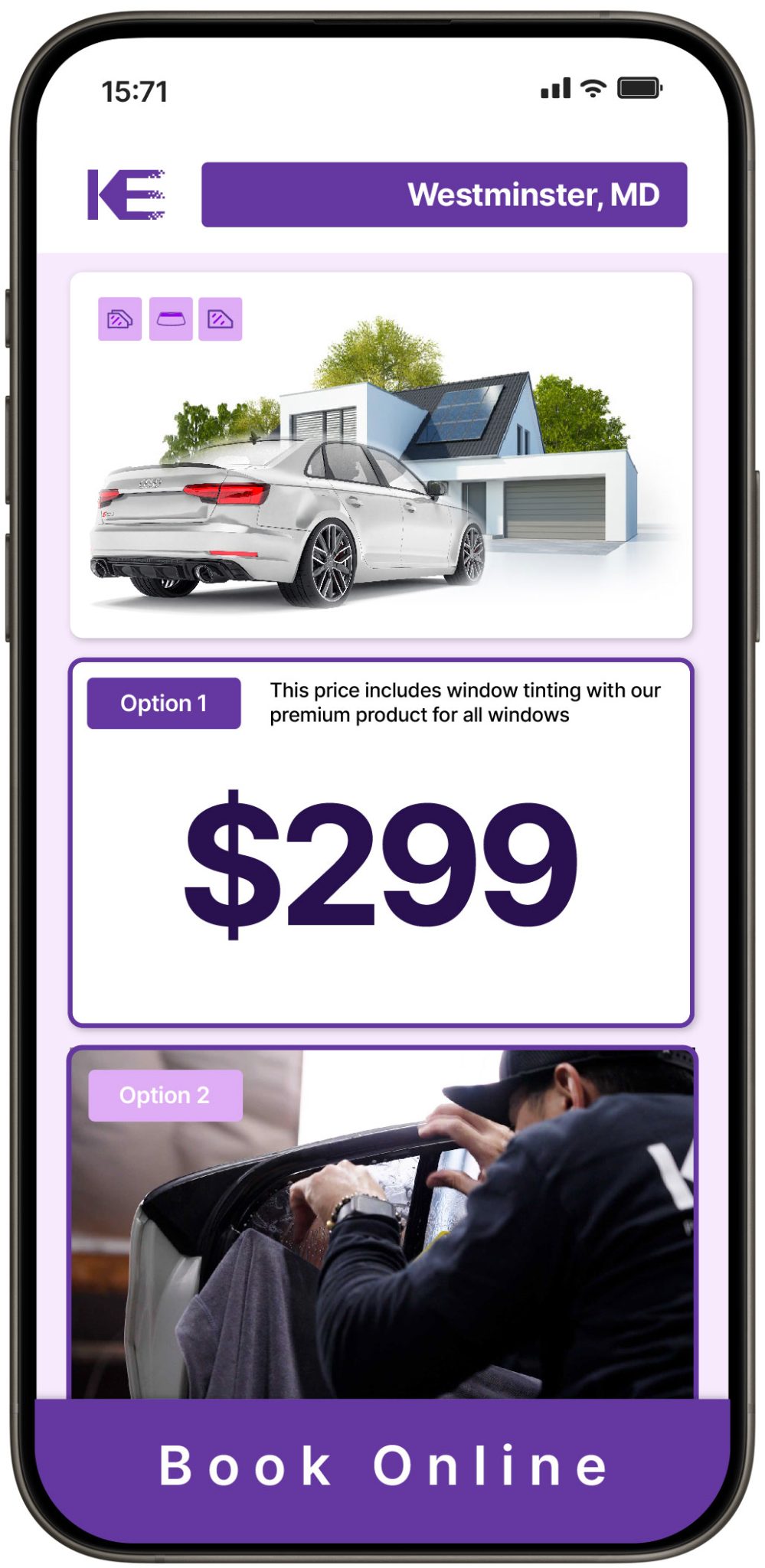 View Competitive Window Tinting Prices in Westminster, Maryland