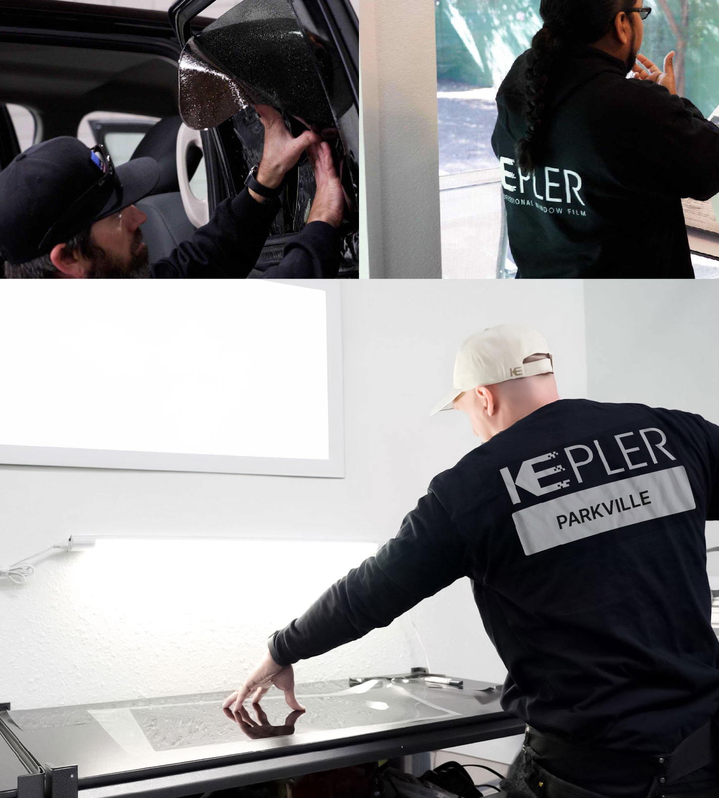 Window Tinting Specialist Cutting Film in Parkville, Maryland