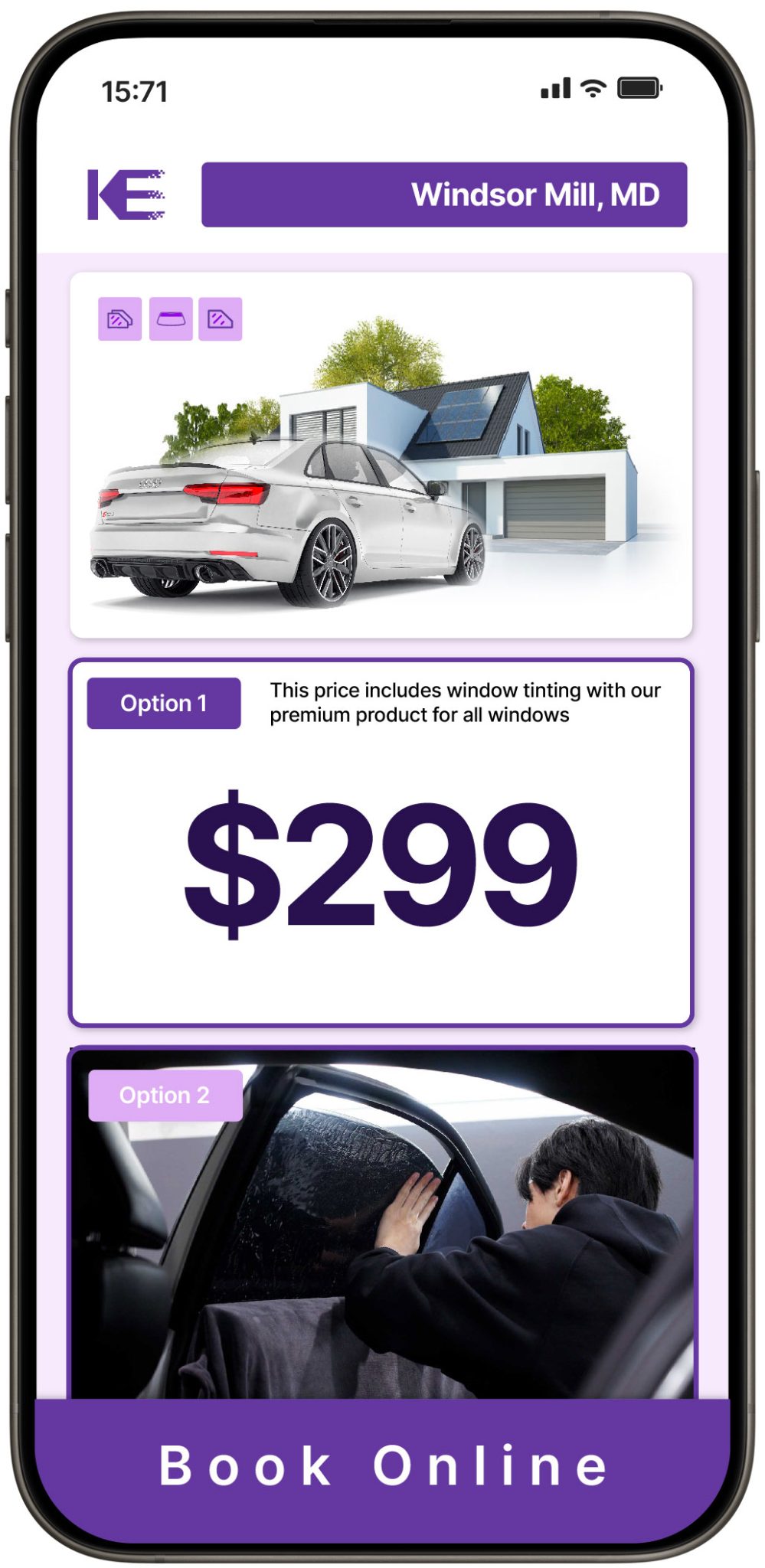 View Competitive Window Tinting Prices in Windsor Mill, Maryland