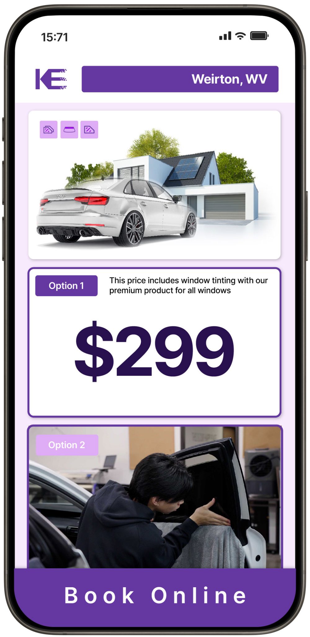 View Competitive Window Tinting Prices in Weirton, West Virginia