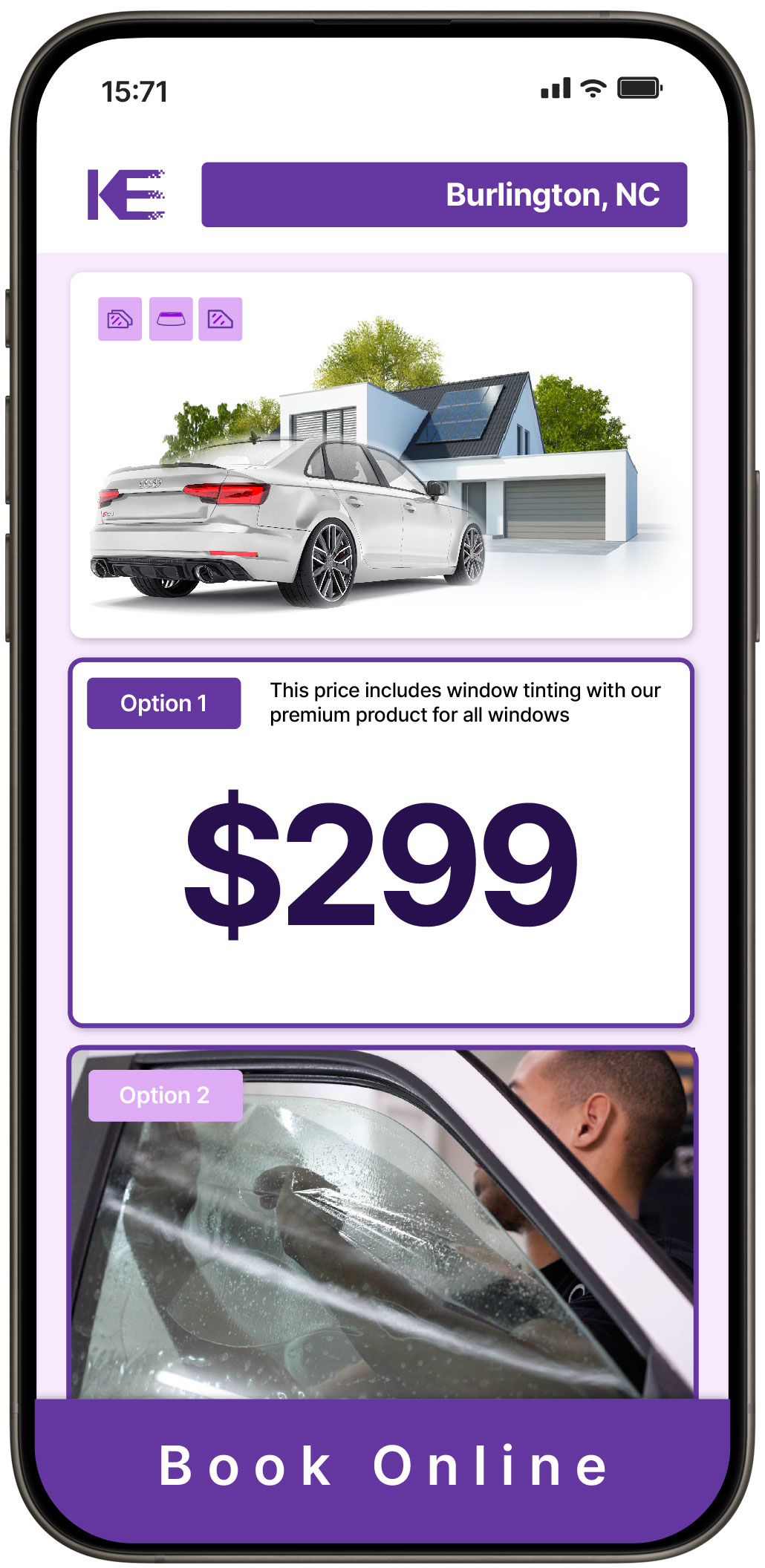 View Affordable Tesla Window Tinting Rates in Clayton, North Carolina