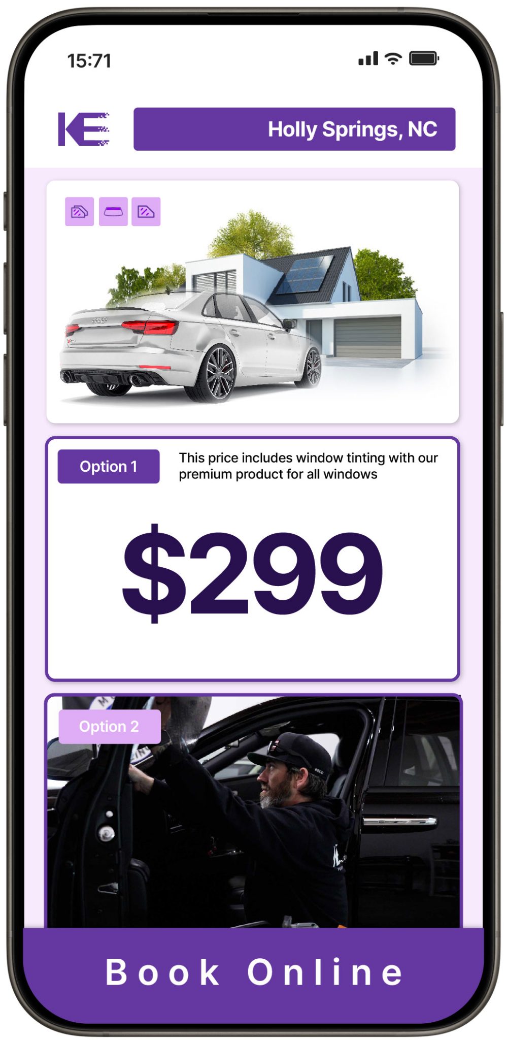 View Competitive Window Tinting Prices in Holly Springs, North Carolina