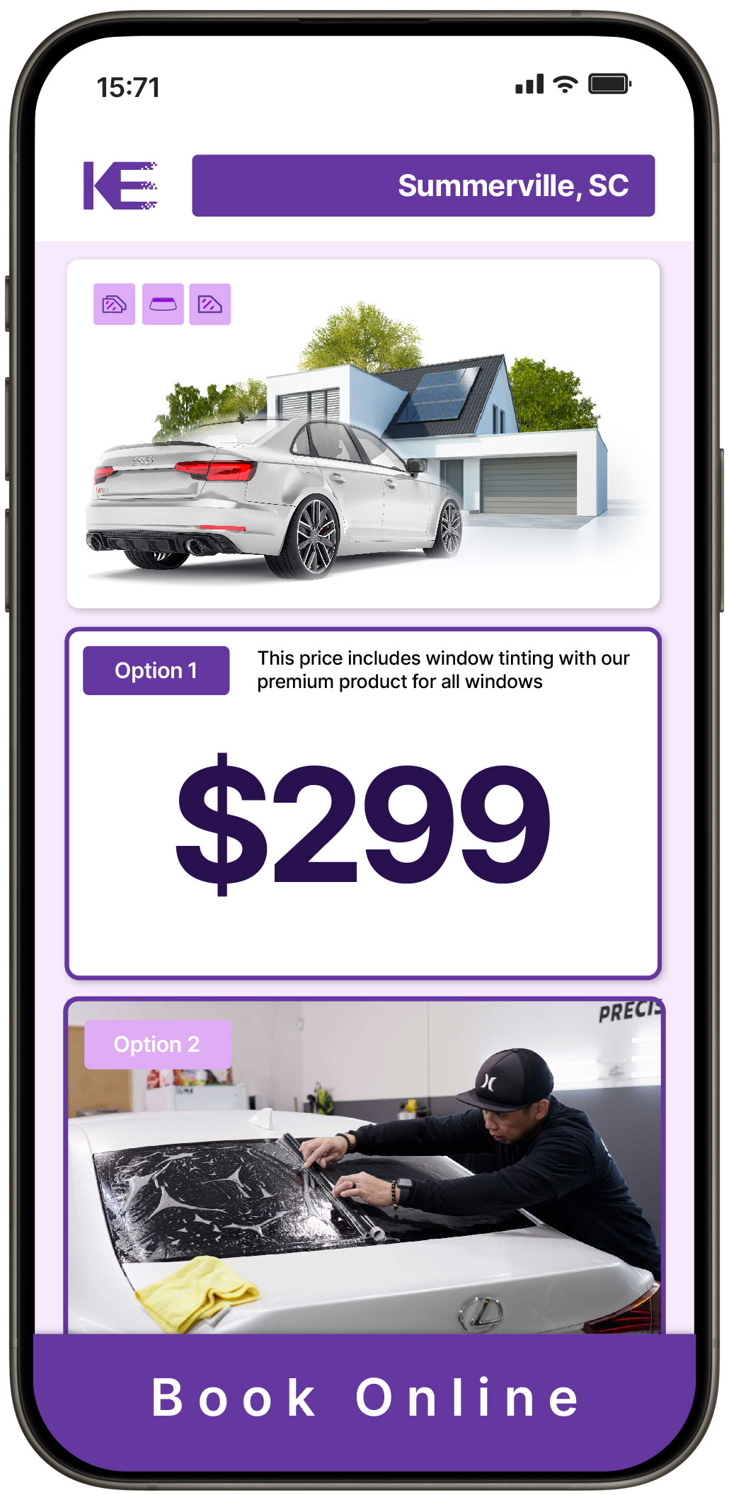 View Competitive Tesla Window Tinting Costs in Rock Hill, South Carolina