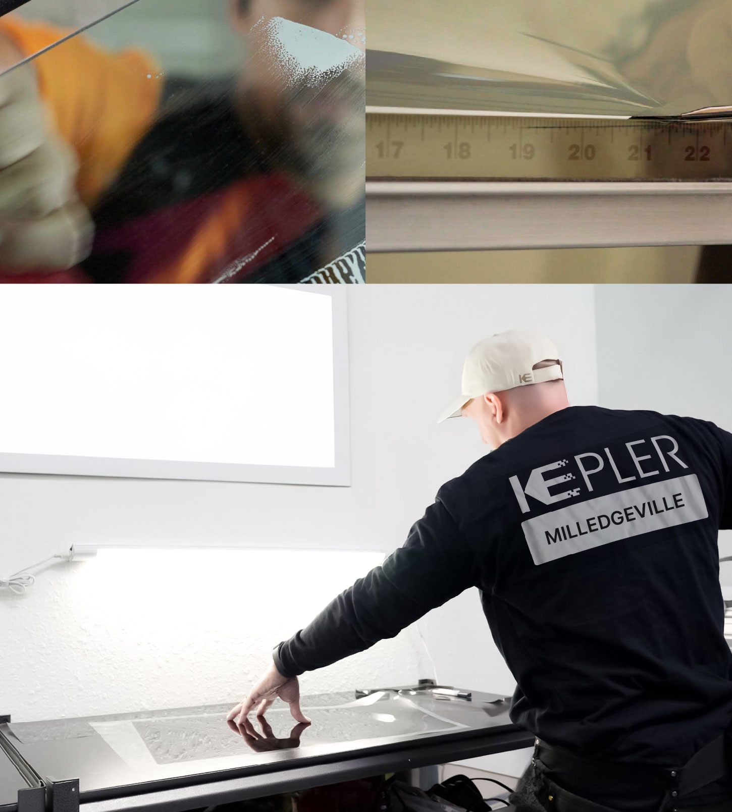 Window Tinting Specialist Cutting Film in Milledgeville, Georgia