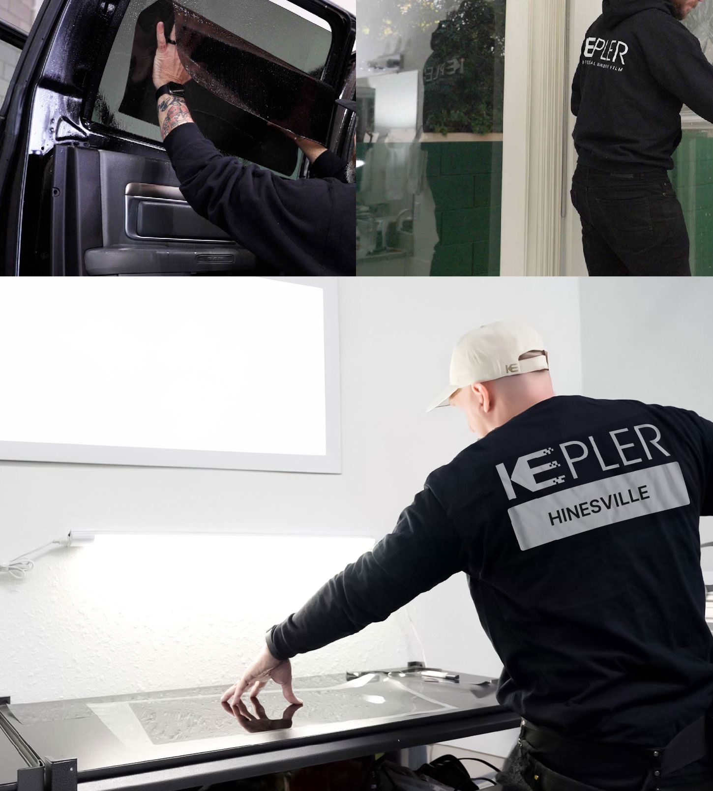 Window Tinting Specialist Cutting Film in Hinesville, Georgia