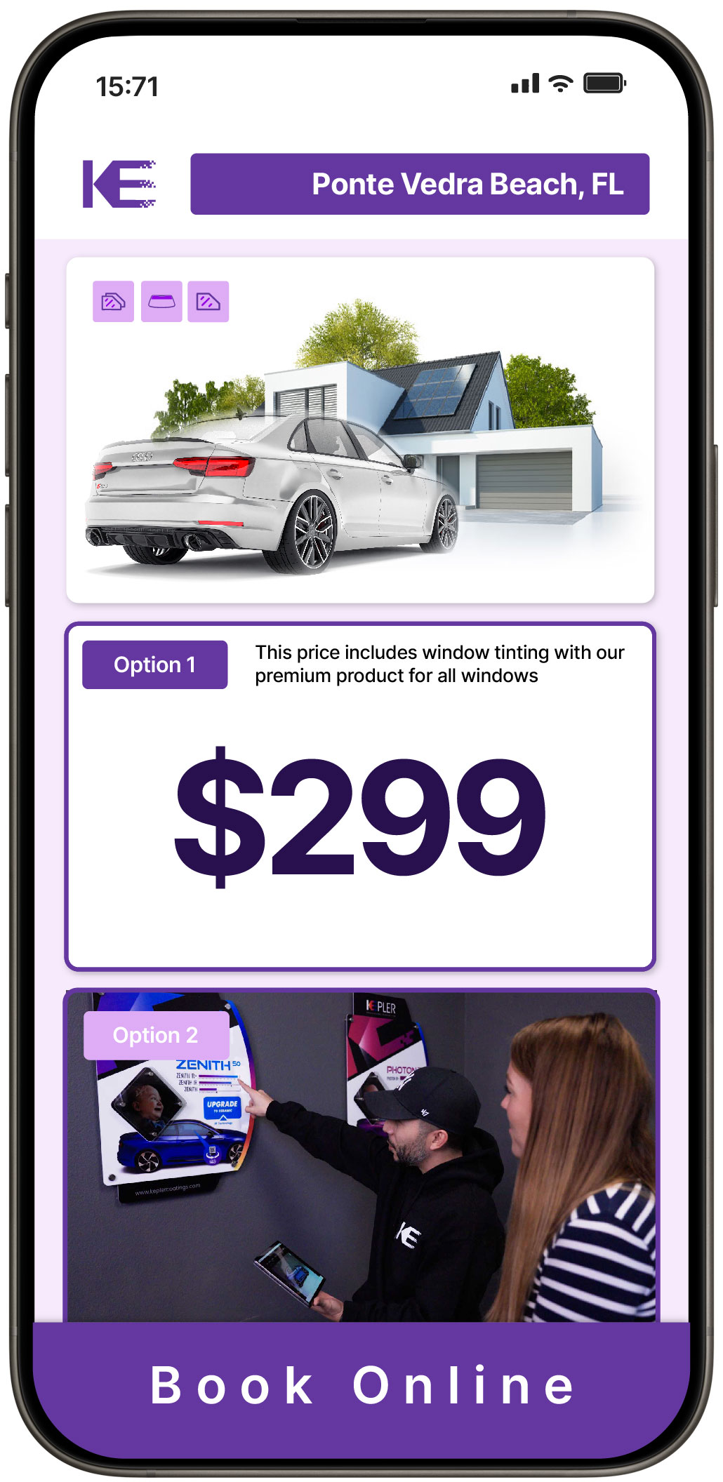 View Reasonable Tesla Window Tinting Rates in Ponte Vedra Beach, Florida