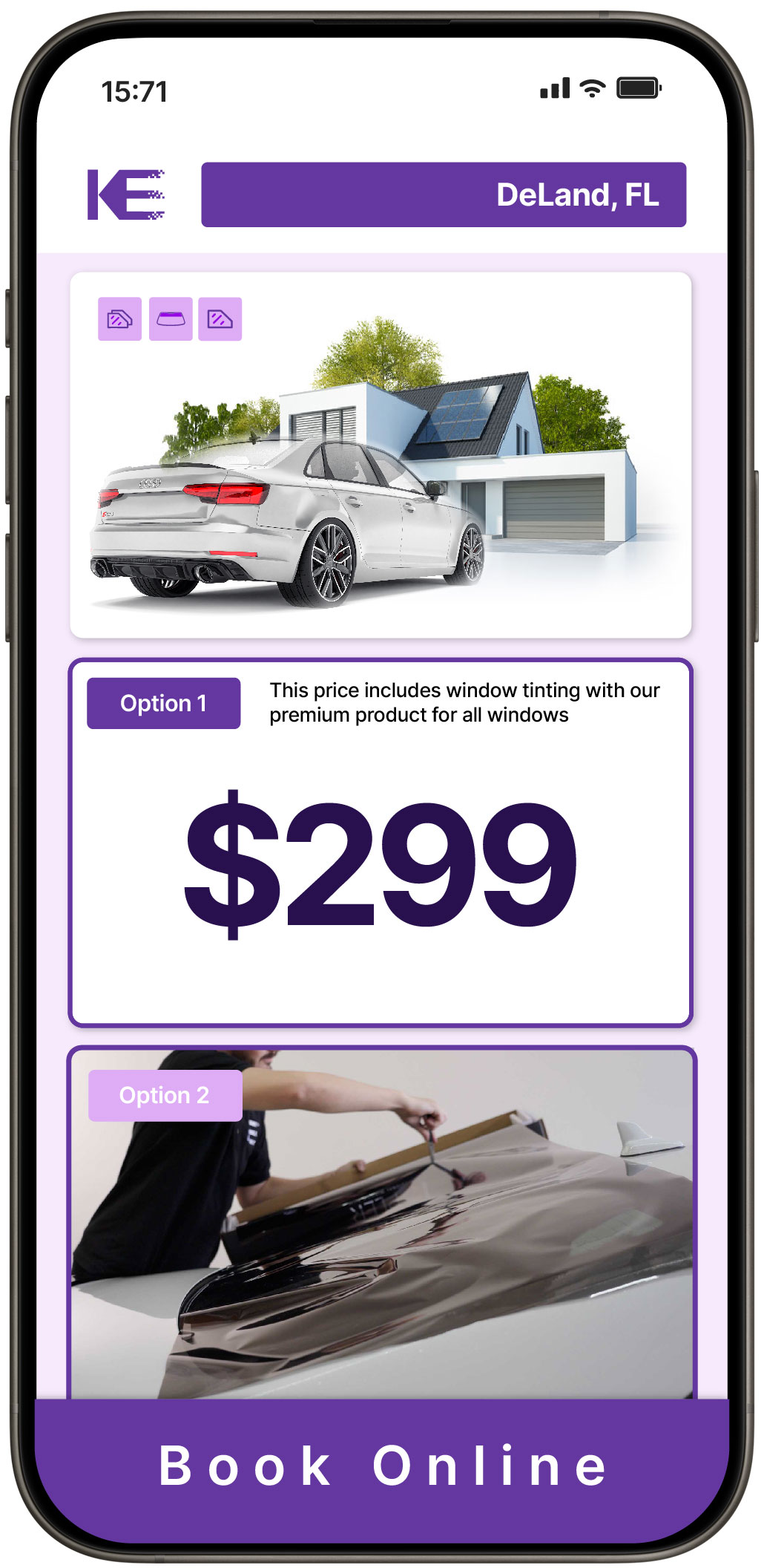 View Reasonable Tesla Window Tinting Prices in Wellington, Florida