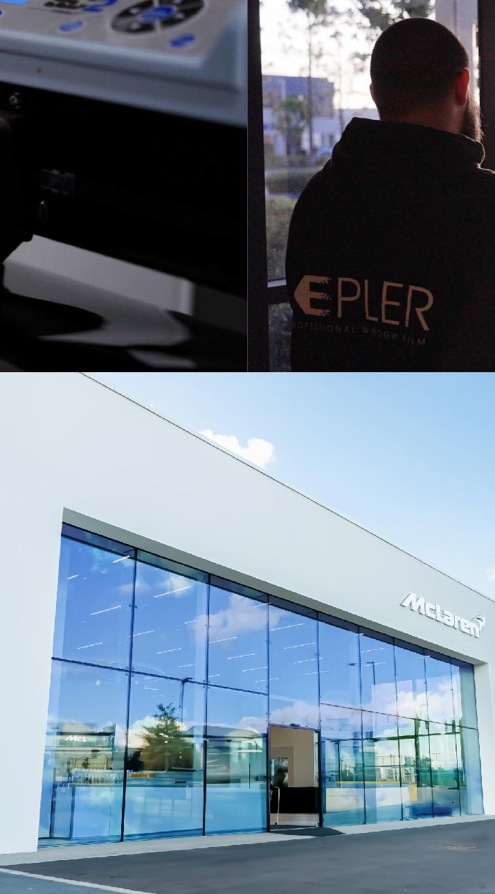 Kepler Automotive Shop Front Tinted with Window Film in Merritt Island, Florida
