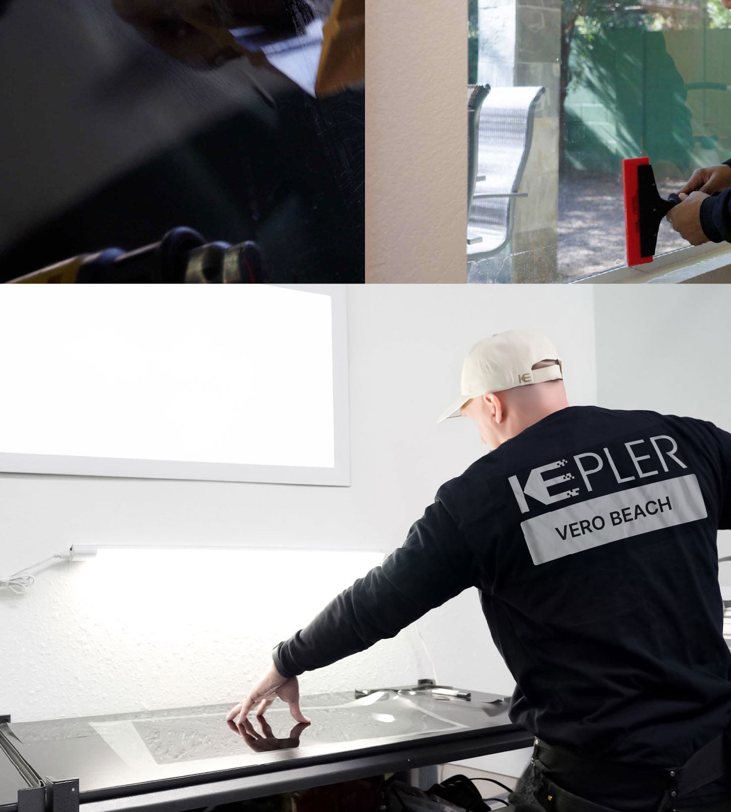 Window Tinting Specialist Cutting Film in Vero Beach, Florida