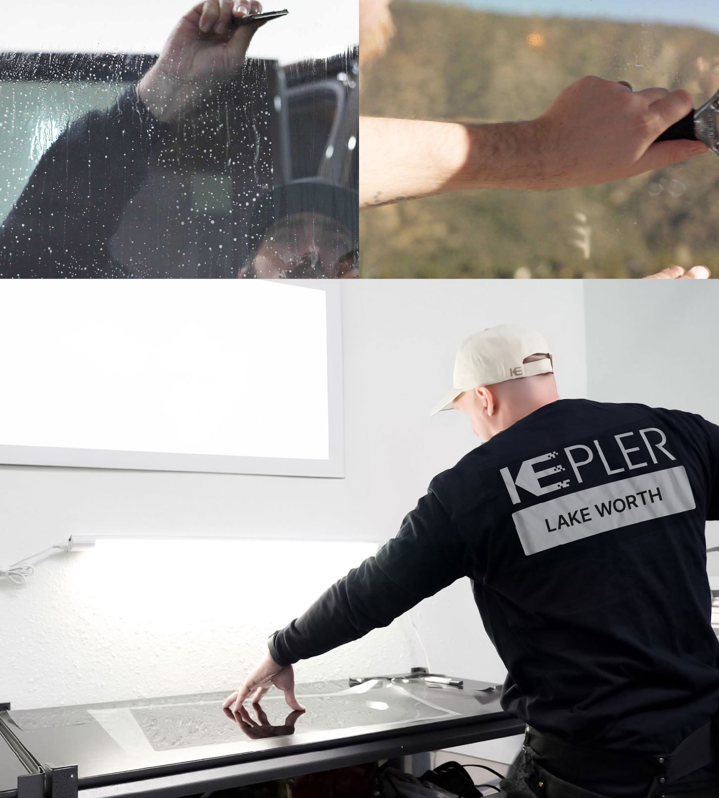 Window Tinting Specialist Cutting Film in Lake Worth, Florida
