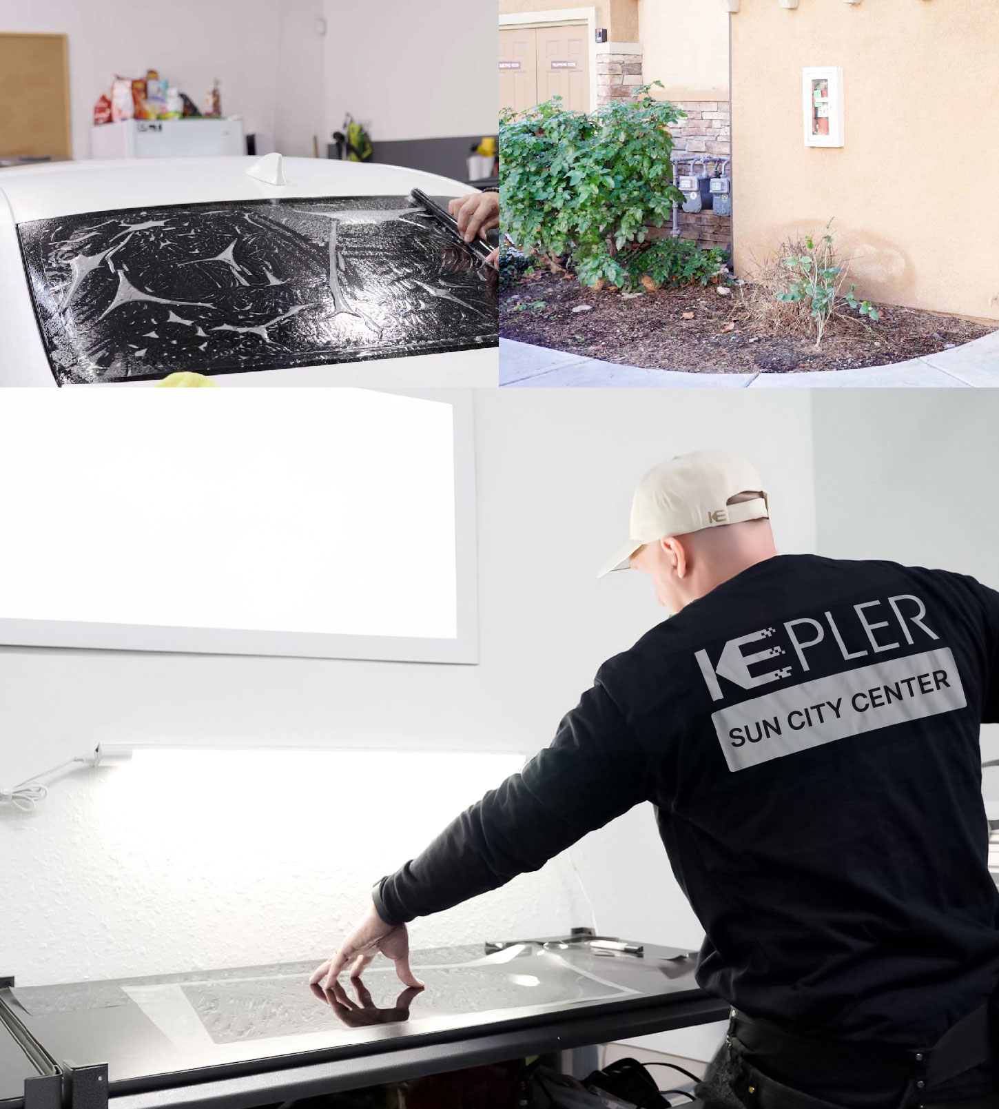 Window Tinting Specialist Cutting Film in Sun City Center, Florida
