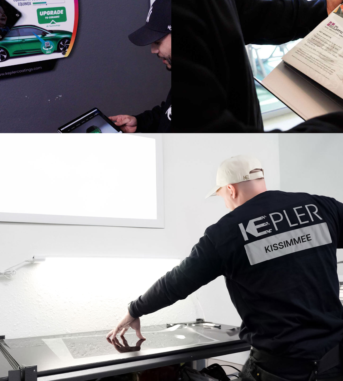 Window Tinting Specialist Cutting Film in Kissimmee, Florida