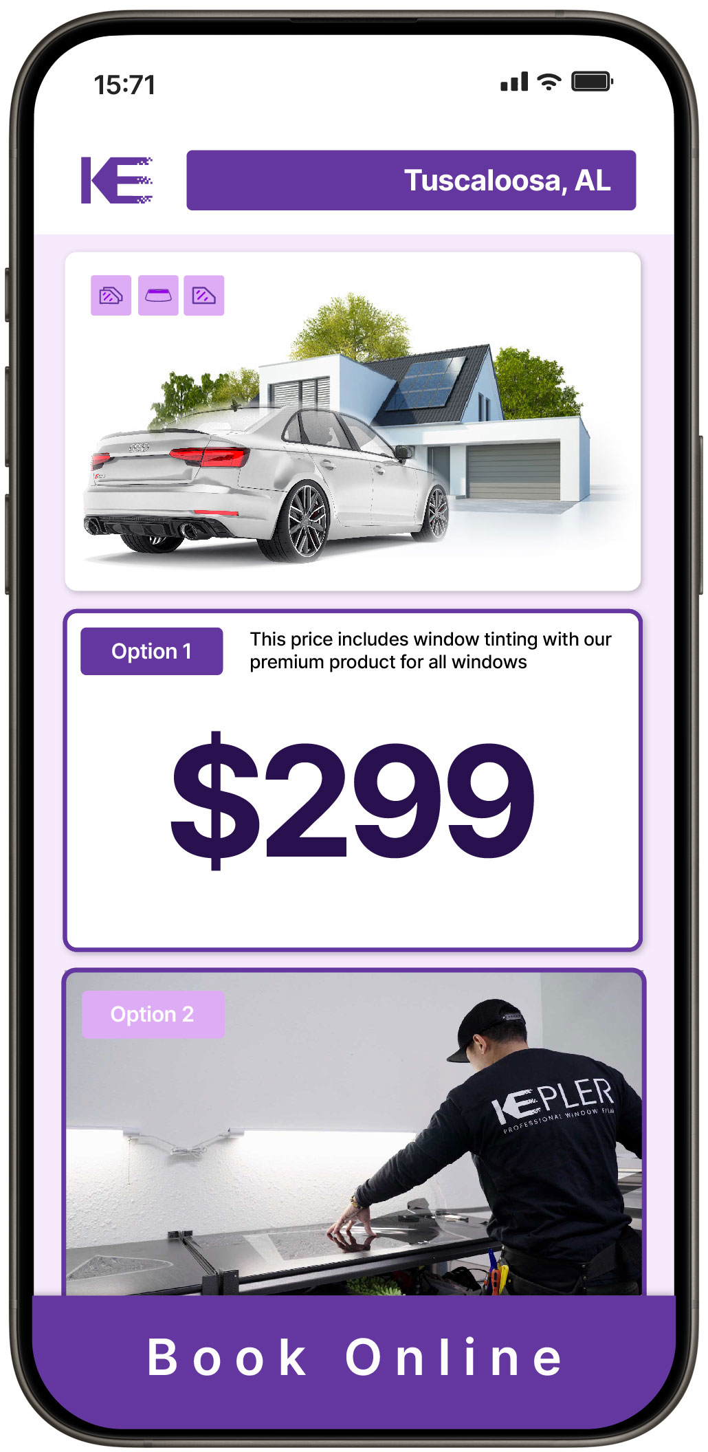 View Reasonable Tesla Window Tinting Prices in Troy, Alabama