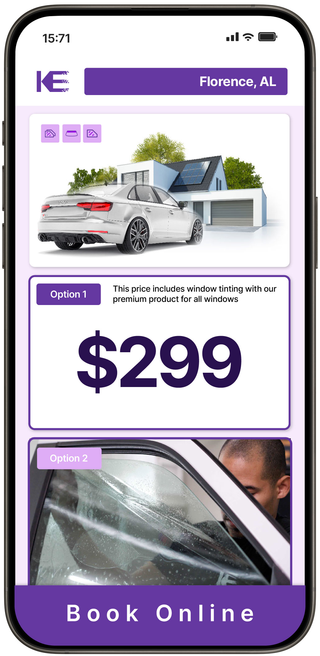 View Competitive Tesla Window Tinting Costs in Phenix City, Alabama