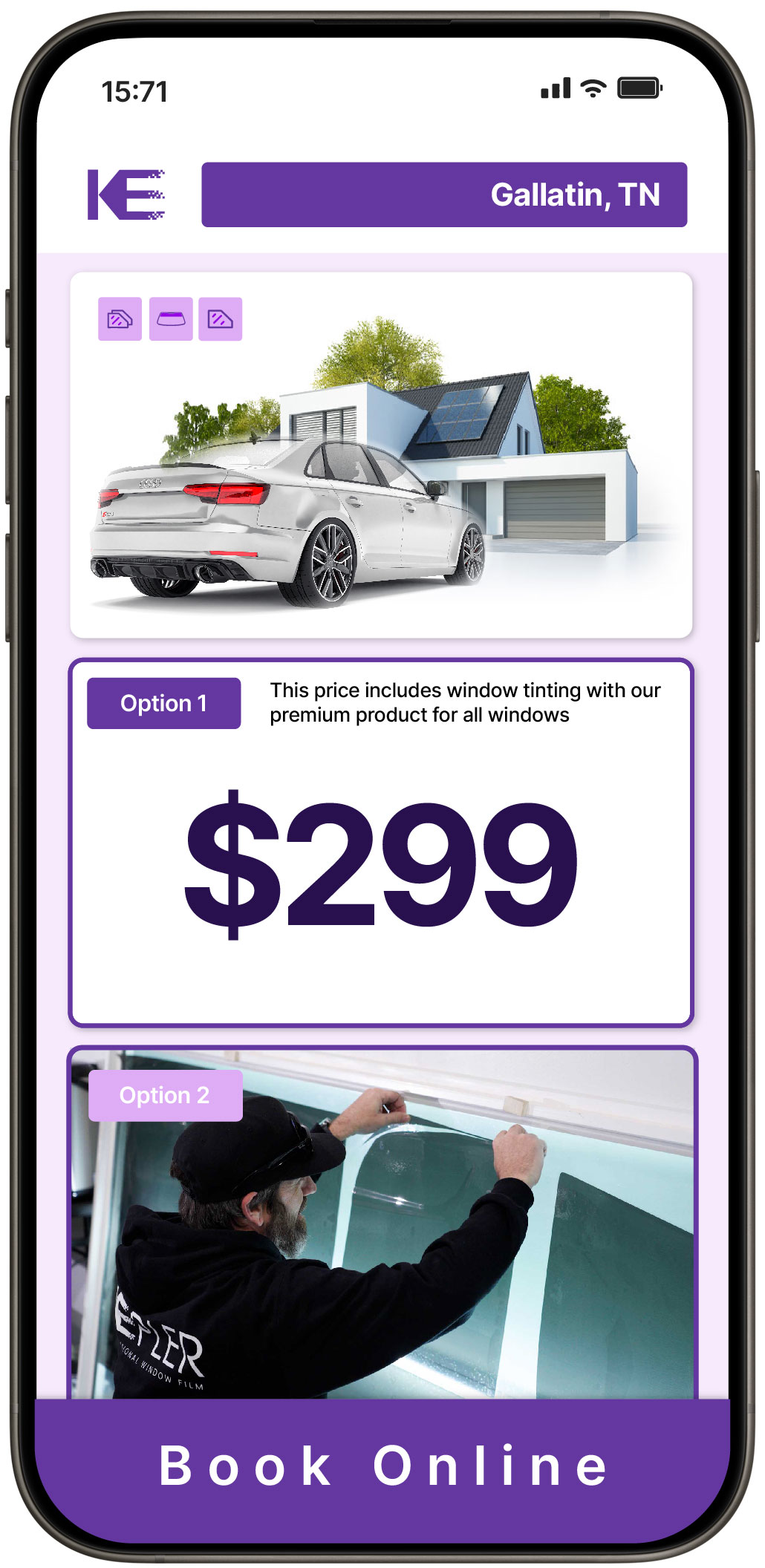 View Reasonable Tesla Window Tinting Costs in Mount Juliet, Tennessee
