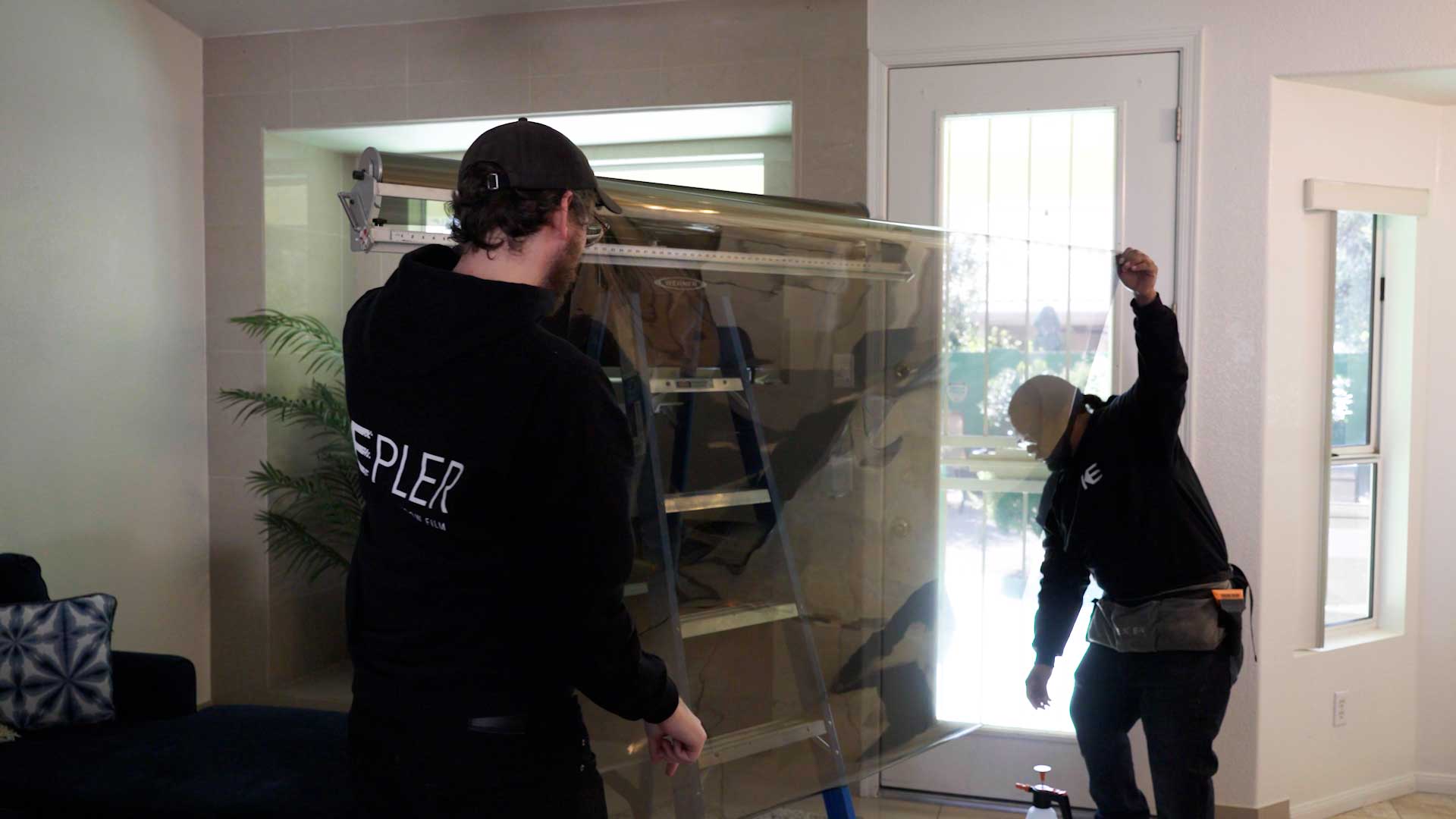Professional House Window Tinting Preparation in Shelbyville