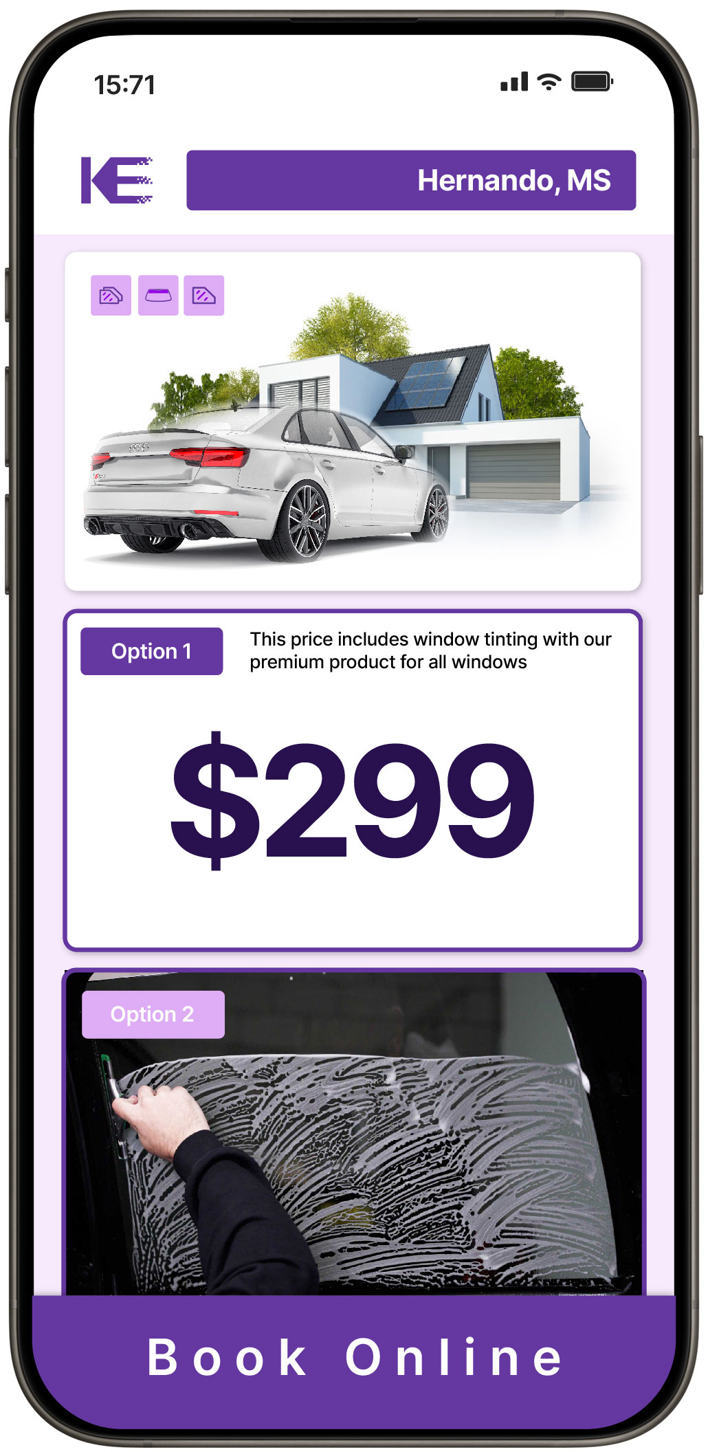 View Competitive Tesla Window Tinting Costs in Clinton, Mississippi