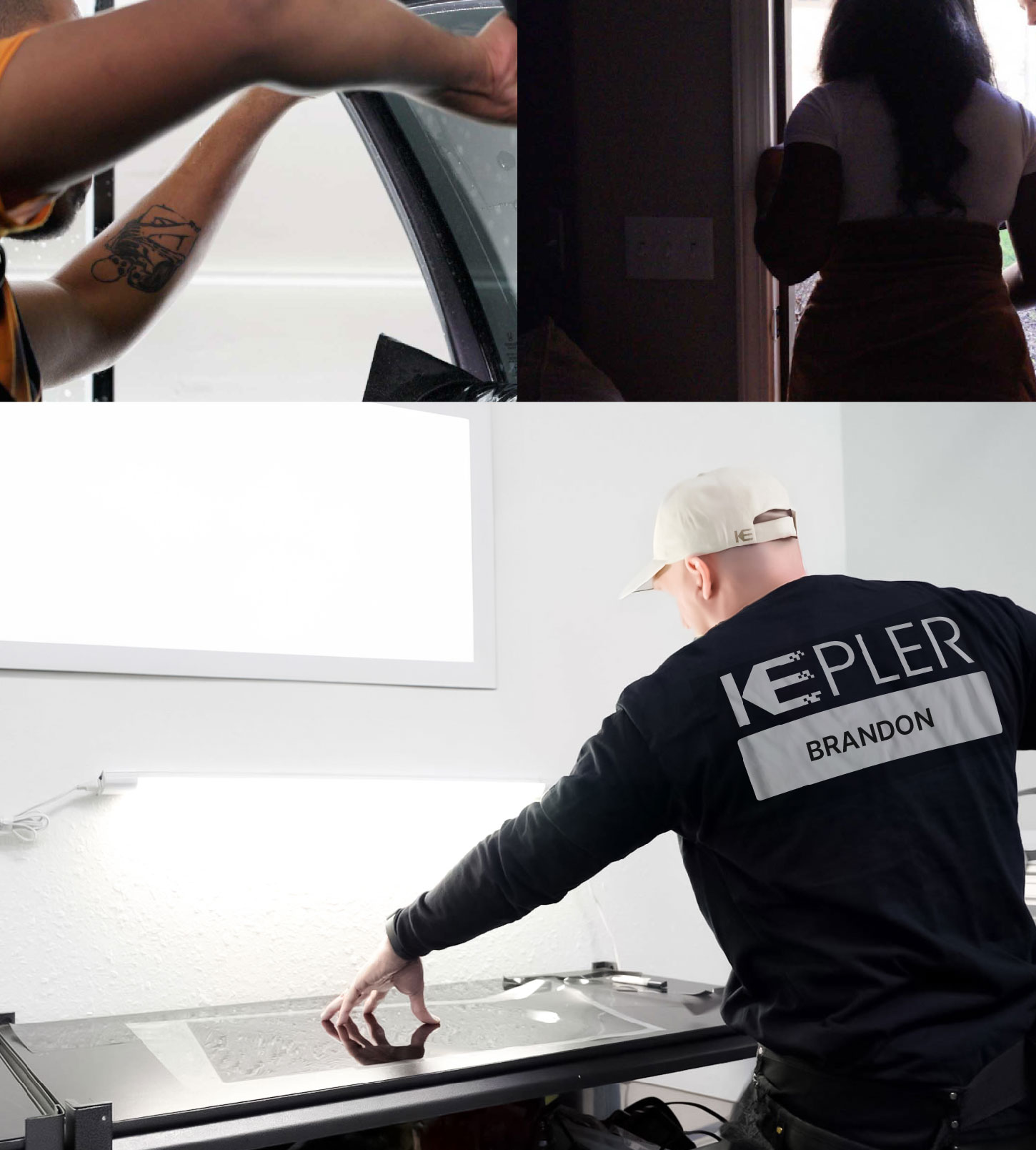 Window Tinting Specialist Cutting Film in Brandon, Mississippi