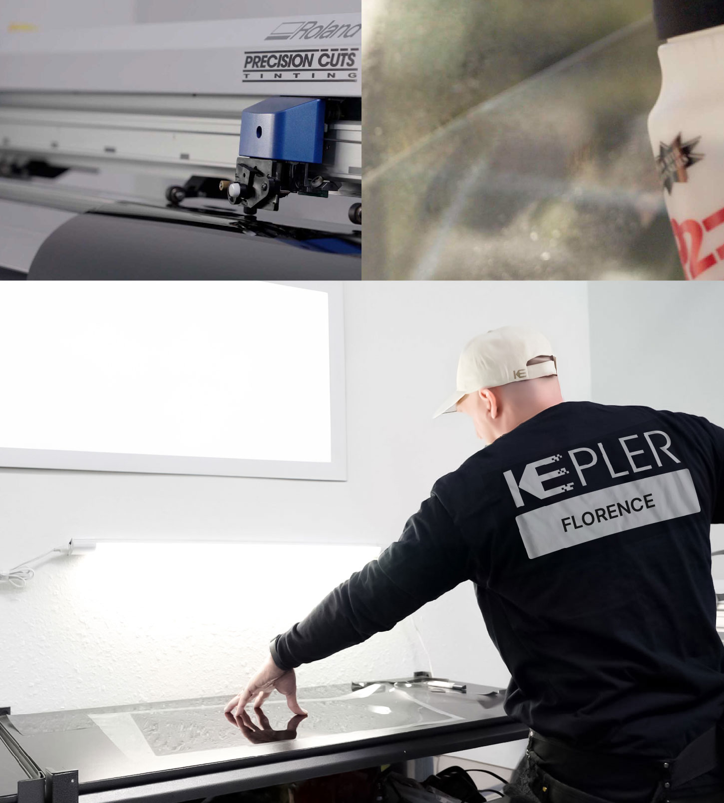 Window Tinting Specialist Cutting Film in Florence, Kentucky