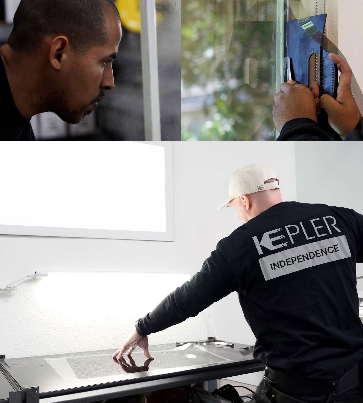 Window Tinting Specialist Cutting Film in Independence, Kentucky