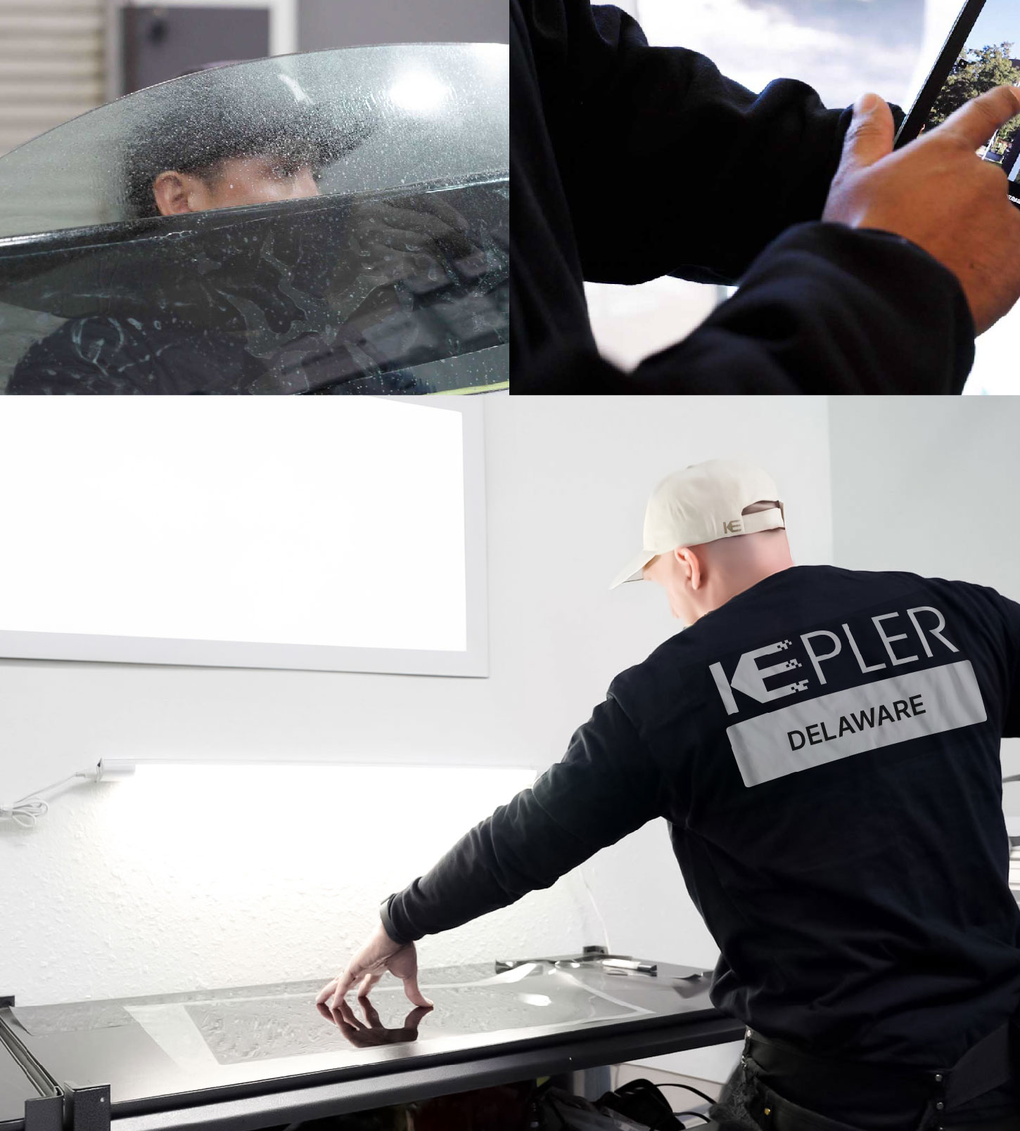 Window Tinting Specialist Cutting Film in Delaware, Ohio