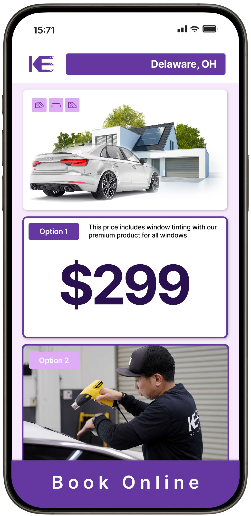 View Affordable Tesla Window Tinting Rates in Delaware, Ohio