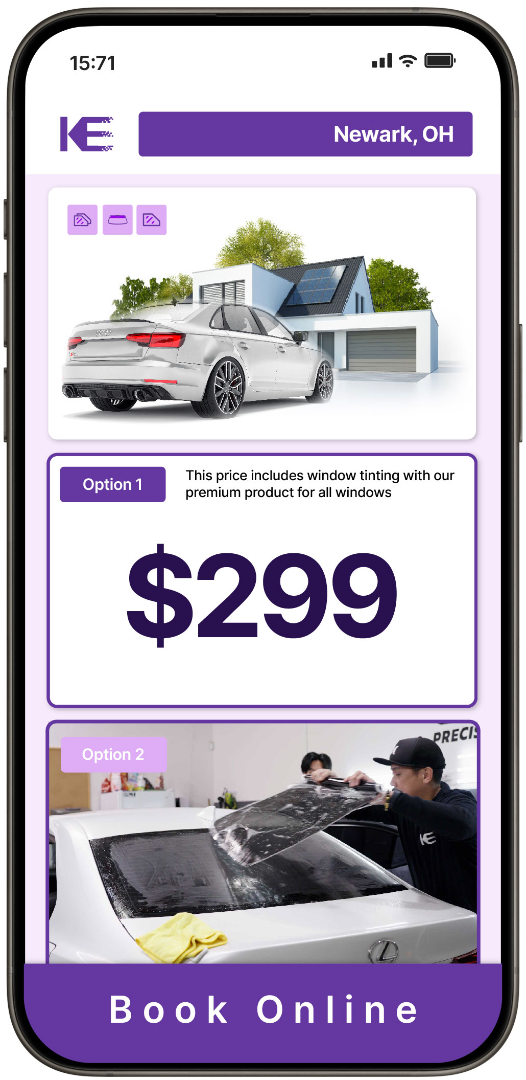 View Reasonable Tesla Window Tinting Rates in Defiance, Ohio