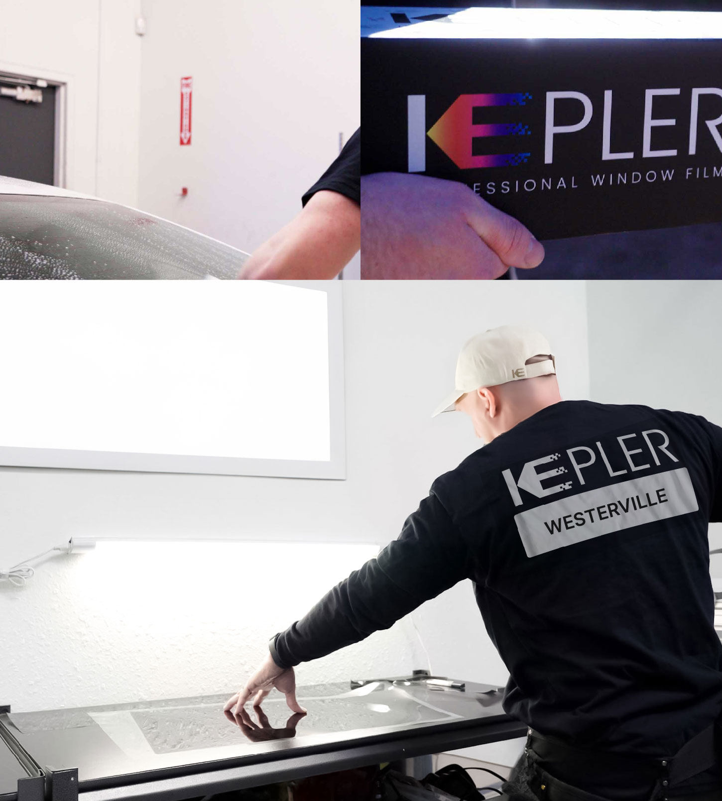 Window Tinting Specialist Cutting Film in Westerville, Ohio