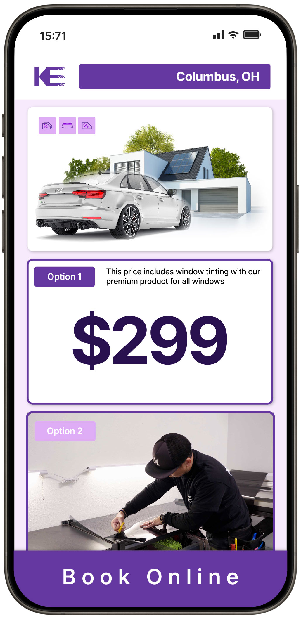 View Competitive Tesla Window Tinting Rates in Cleveland, Ohio