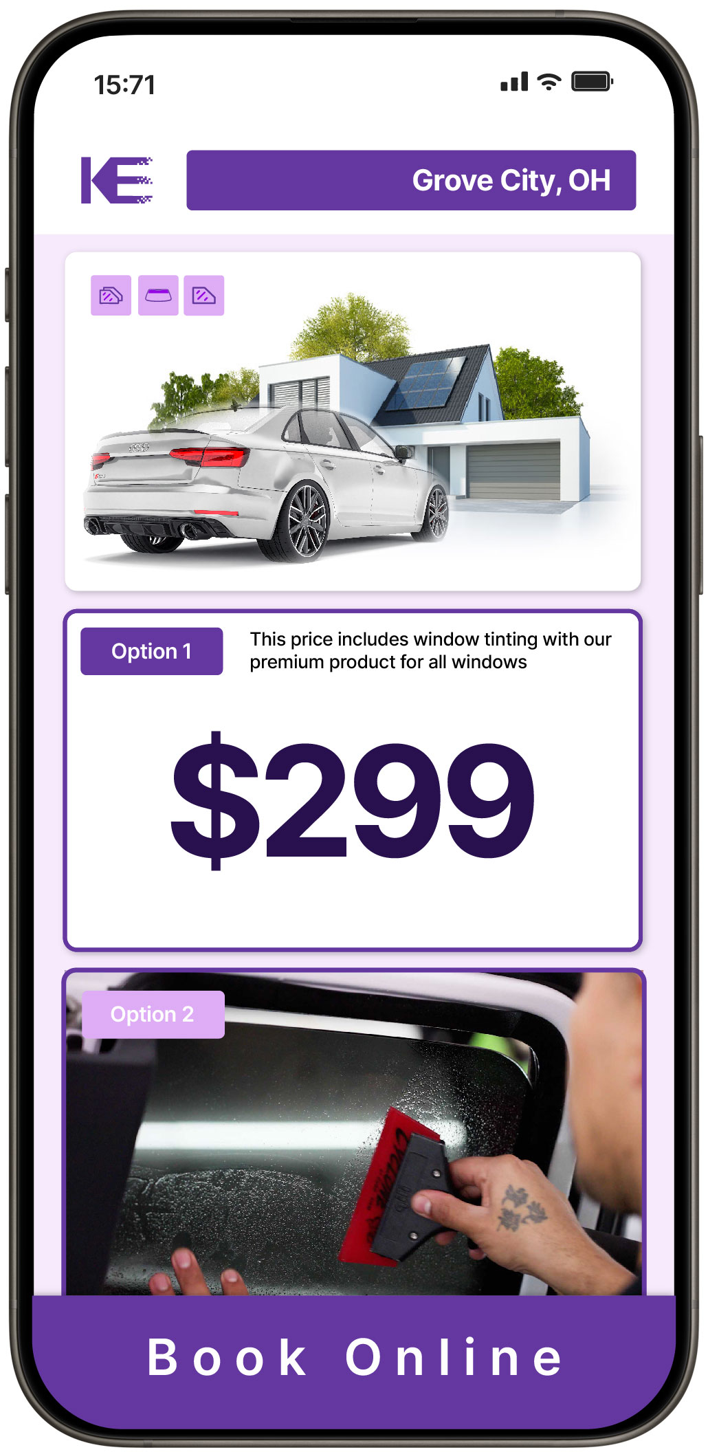 View Competitive Tesla Window Tinting Rates in Bay Village, Ohio