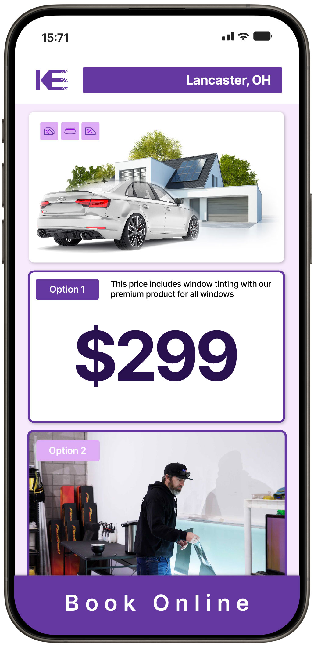 View Reasonable Tesla Window Tinting Costs in Broadview Heights, Ohio