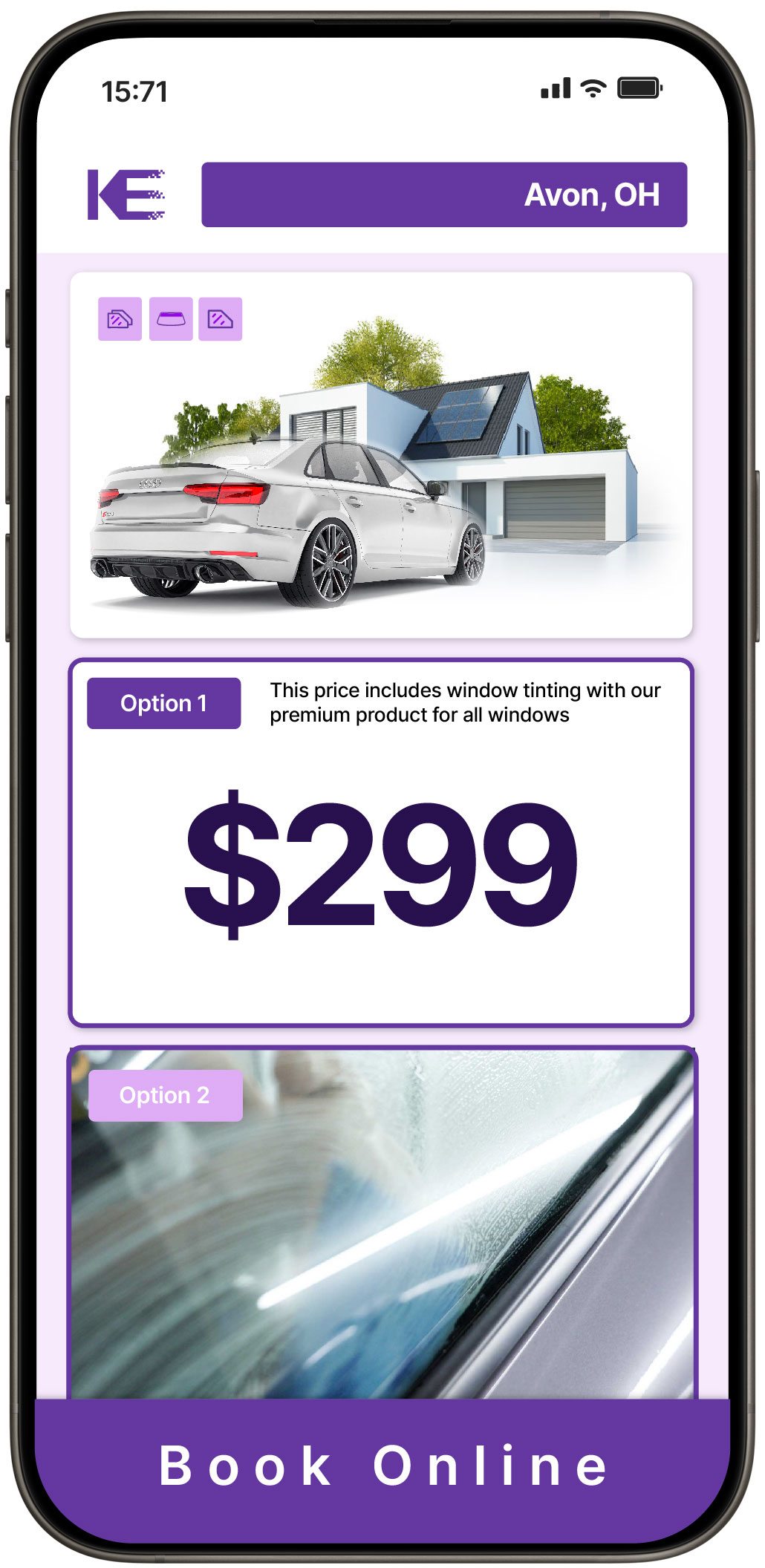 View Affordable Tesla Window Tinting Rates in Vandalia, Ohio