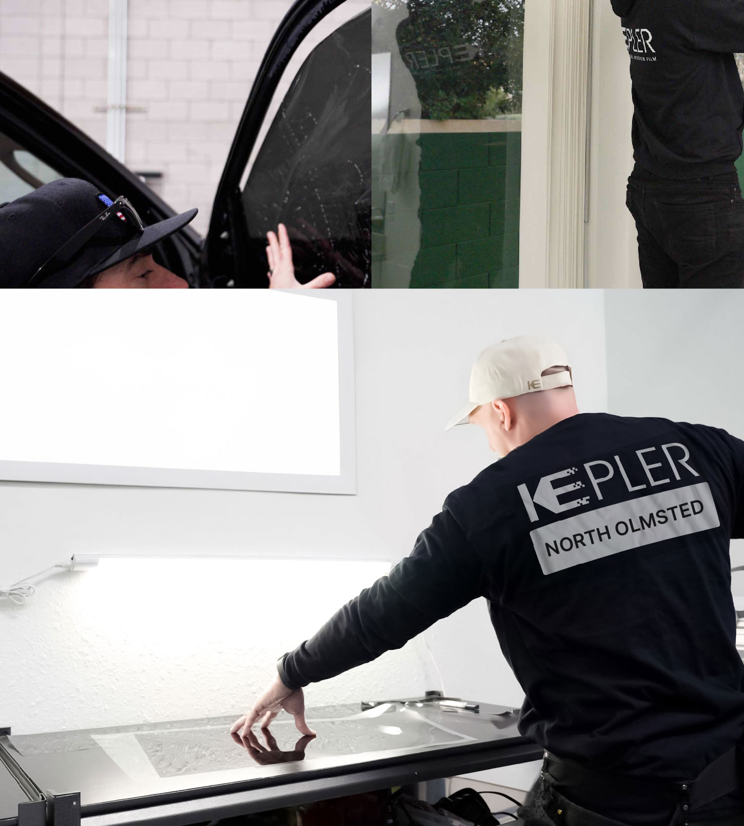 Window Tinting Specialist Cutting Film in North Olmsted, Ohio