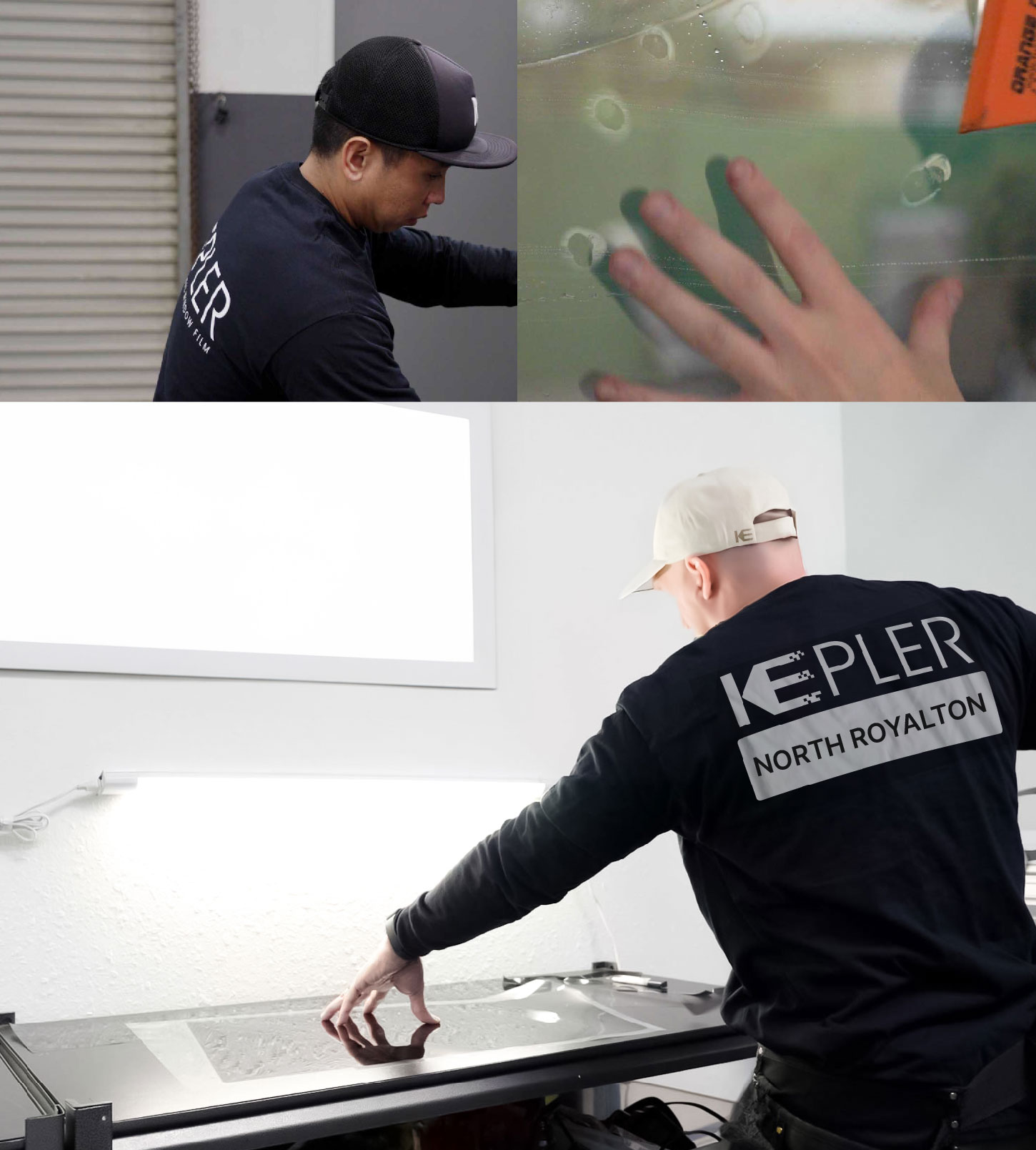 Window Tinting Specialist Cutting Film in North Royalton, Ohio