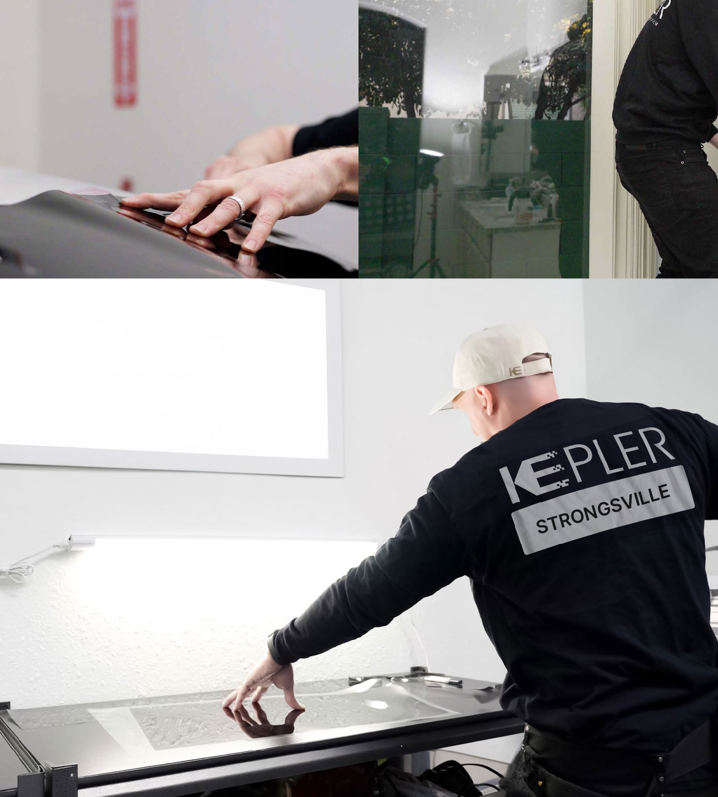 Window Tinting Specialist Cutting Film in Strongsville, Ohio